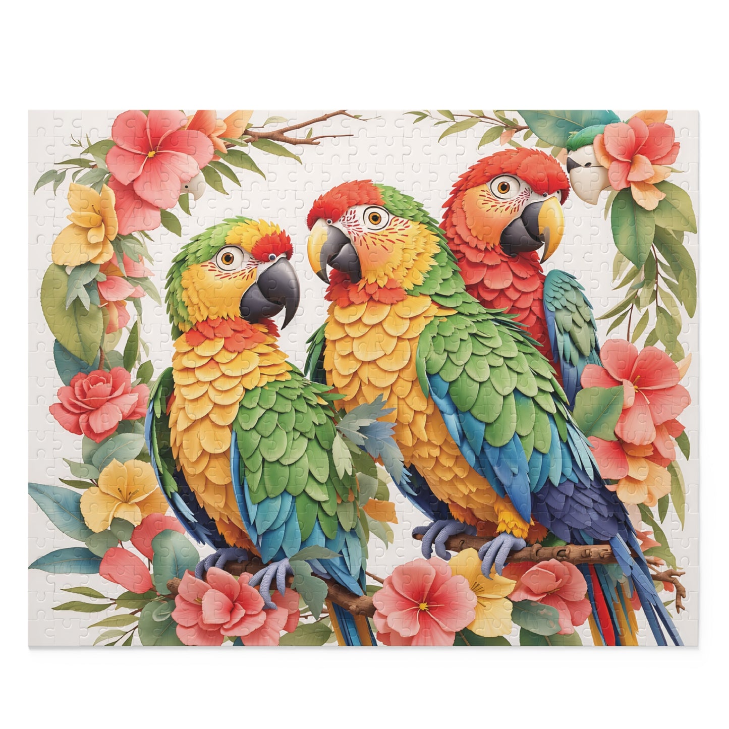 Personalised/Non-Personalised Puzzle, Parrots (120, 252, 500-Piece)