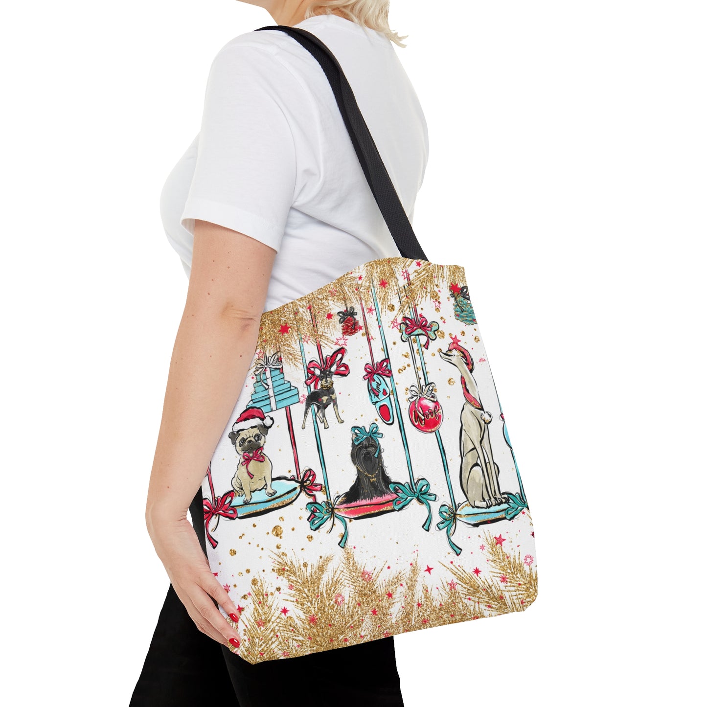 Tote Bag, Doggie Christmas Tote Bag