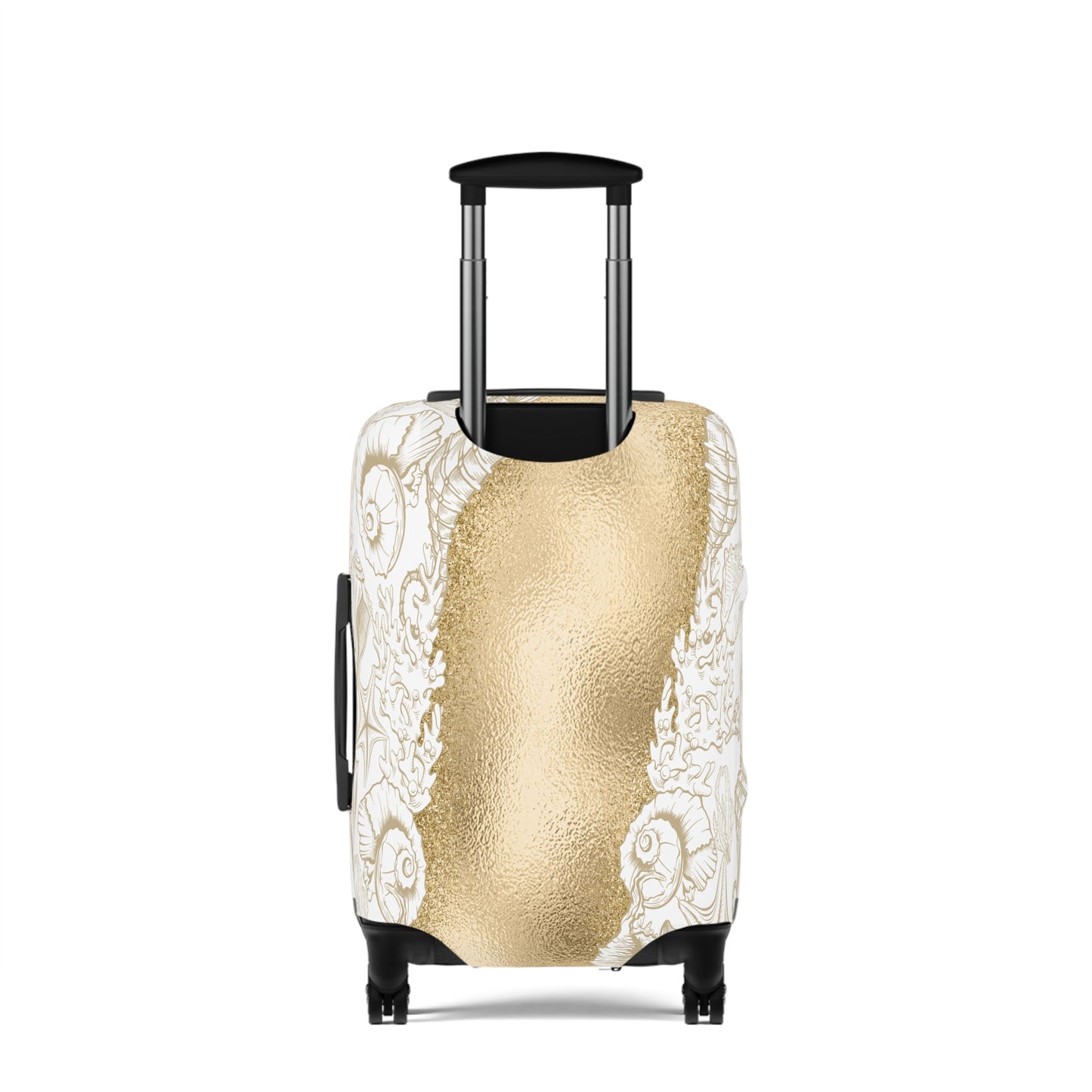 Luggage Cover, White and Gold Sea, awd-1729