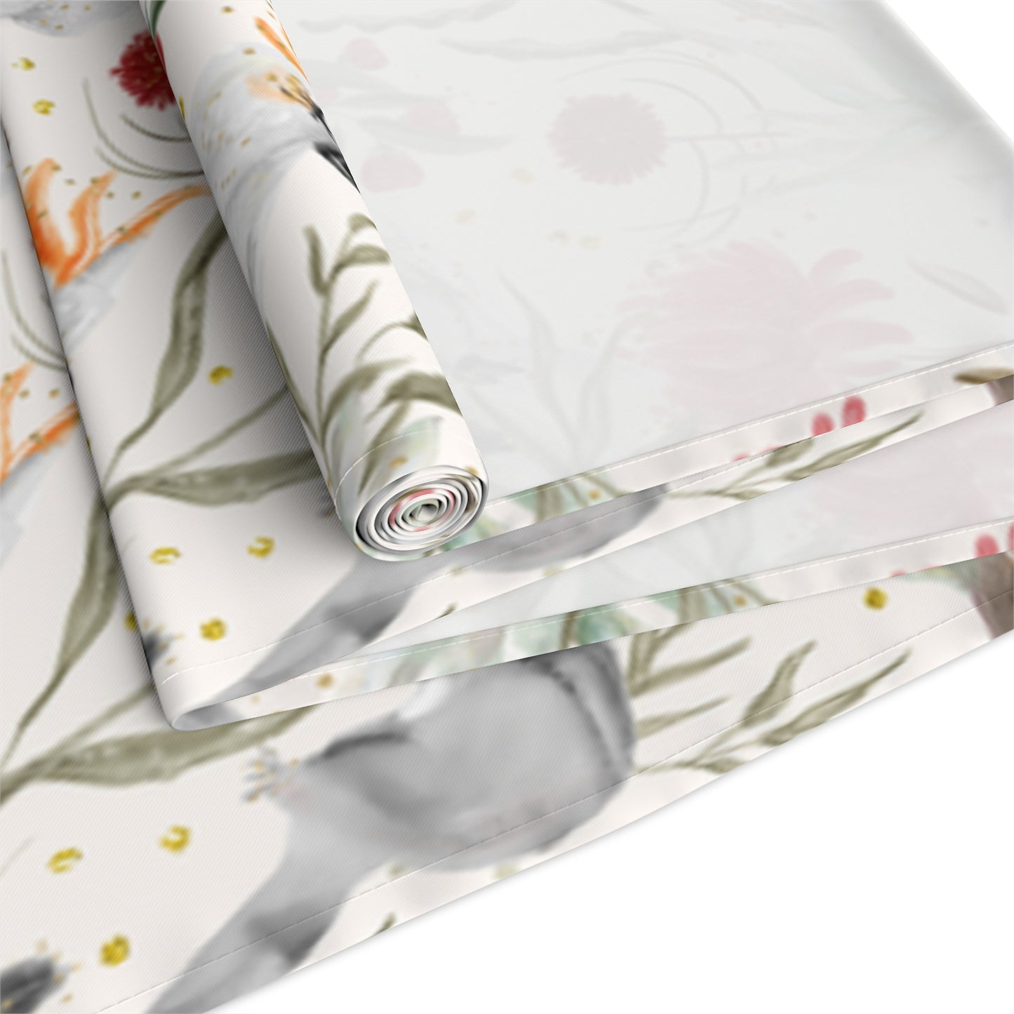 Australian Animals and Australian Floral Table Runner, Cotton Twill and Poly Available