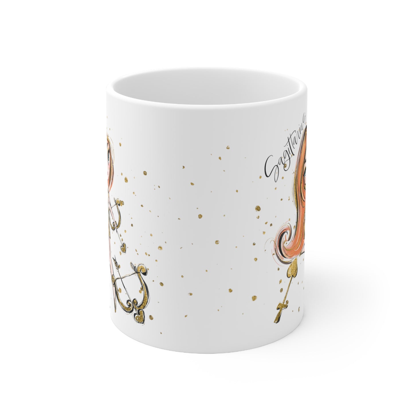 Personalised/Non Personalised Zodiac Sign, Sagittarius, Ceramic Mug 11oz