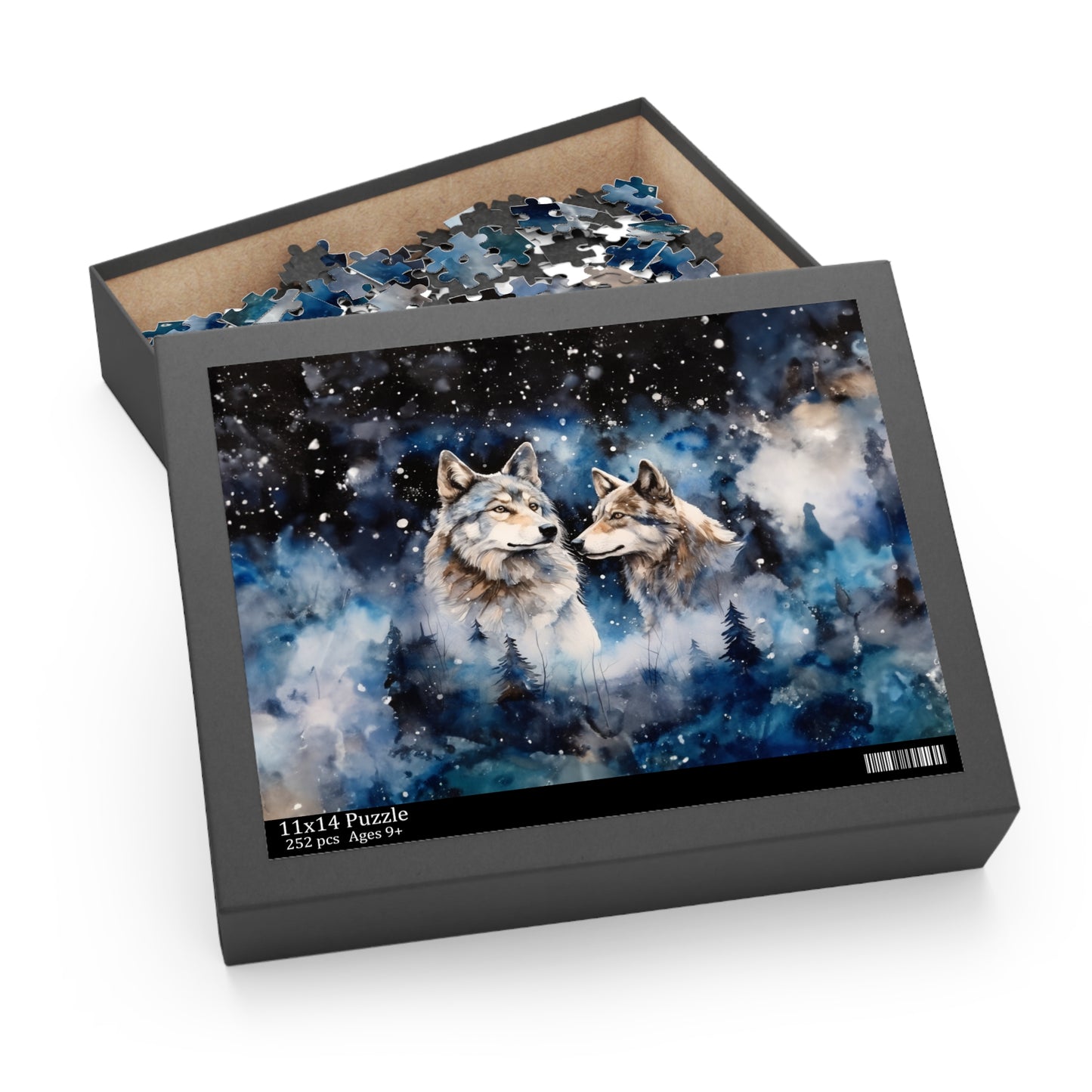 Personalised/Non-Personalised Puzzle, Wolves (120, 252, 500-Piece)