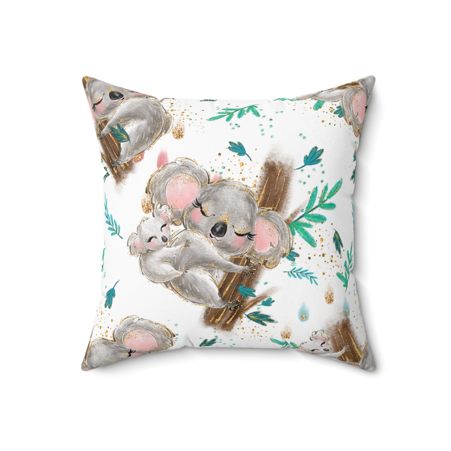 Spun Polyester Square Pillow, Australian Koala