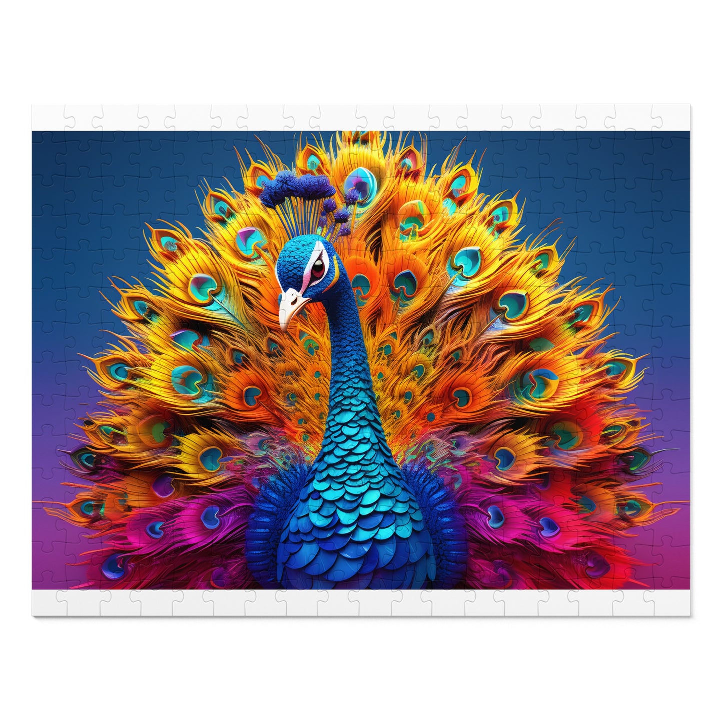 Jigsaw Puzzle, Peacock, Personalised/Non-Personalised (30, 110, 252, 500,1000-Piece)