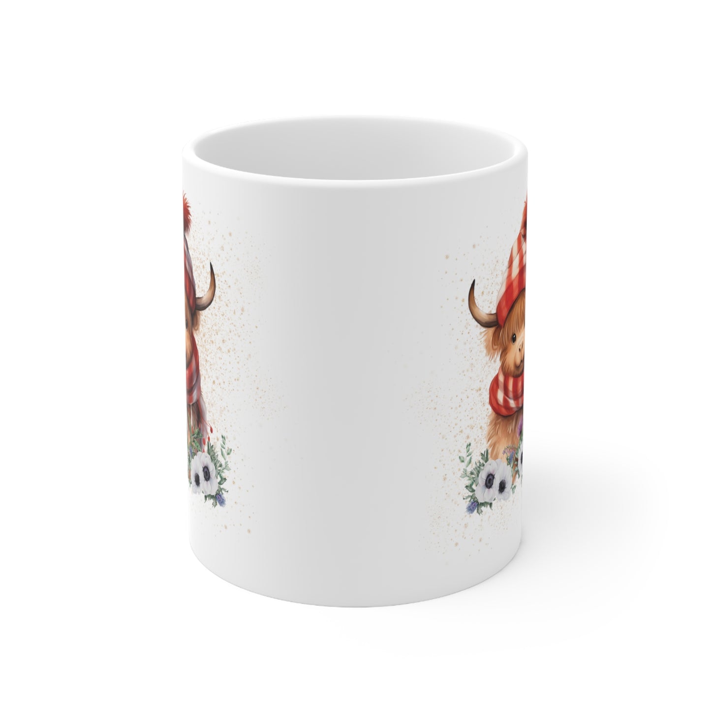 Personalised/Non Personalised Highland Cow, Ceramic Mug 11oz, Highland Cow Mug