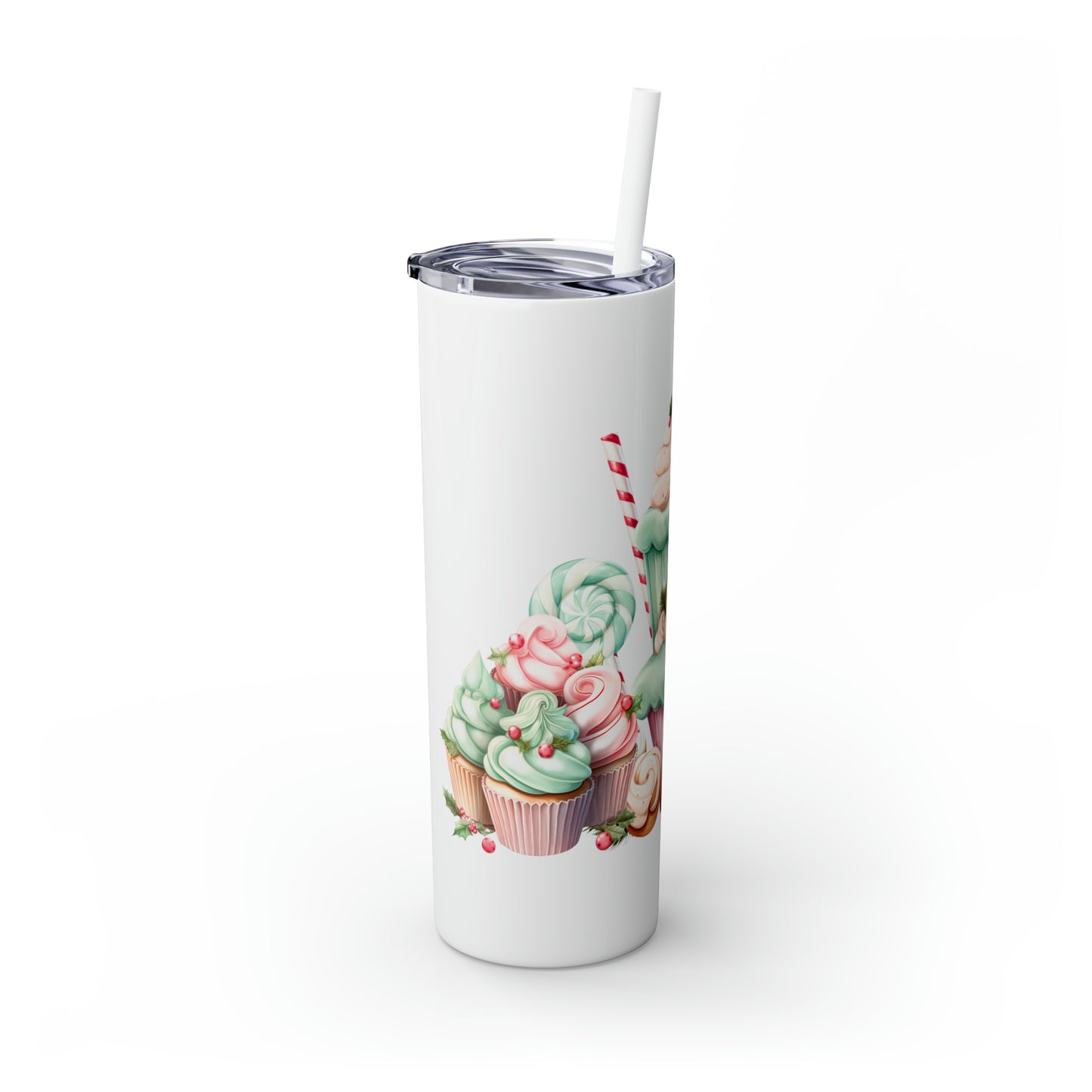 Skinny Tumbler with Straw, 20oz, Sweet Treat