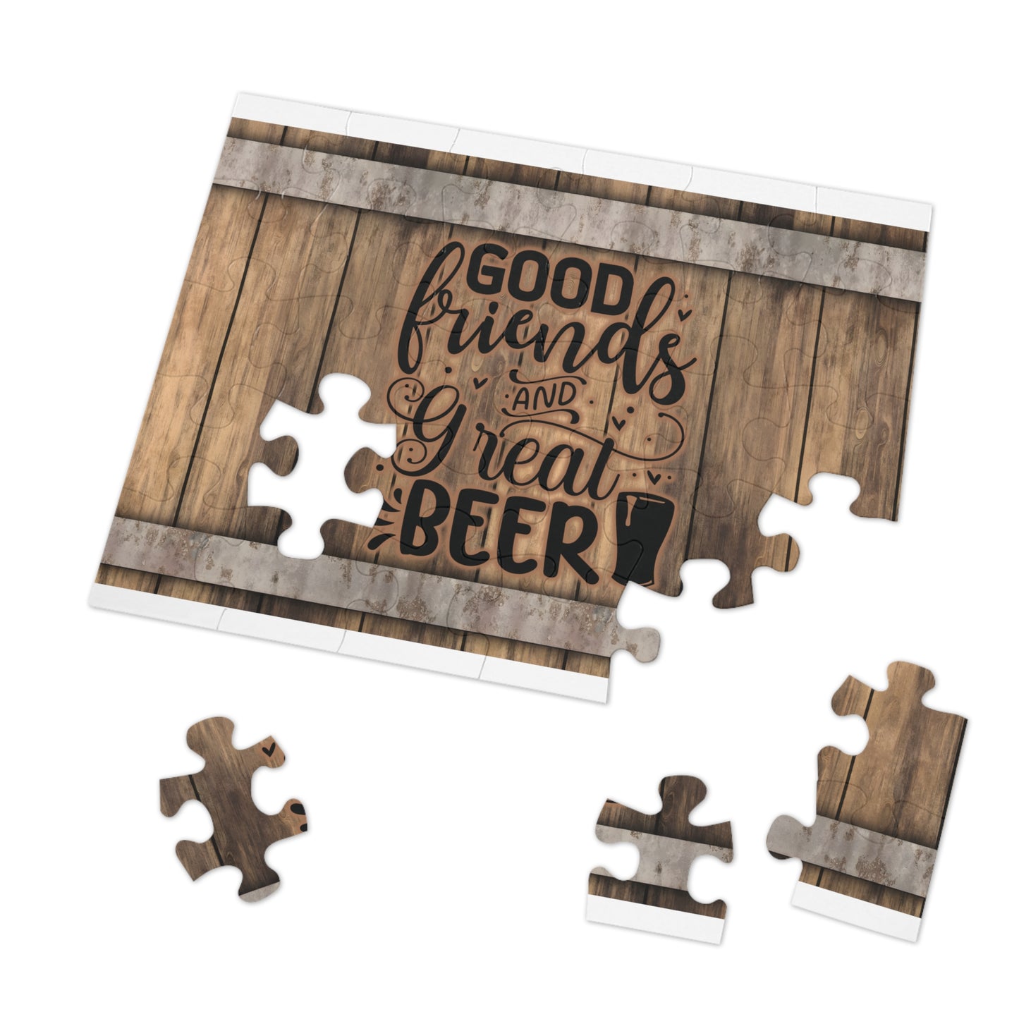 Puzzle, Good Friends Great Beer, Personalised/Non-Personalised (30, 110, 252, 500,1000-Piece) awd-567