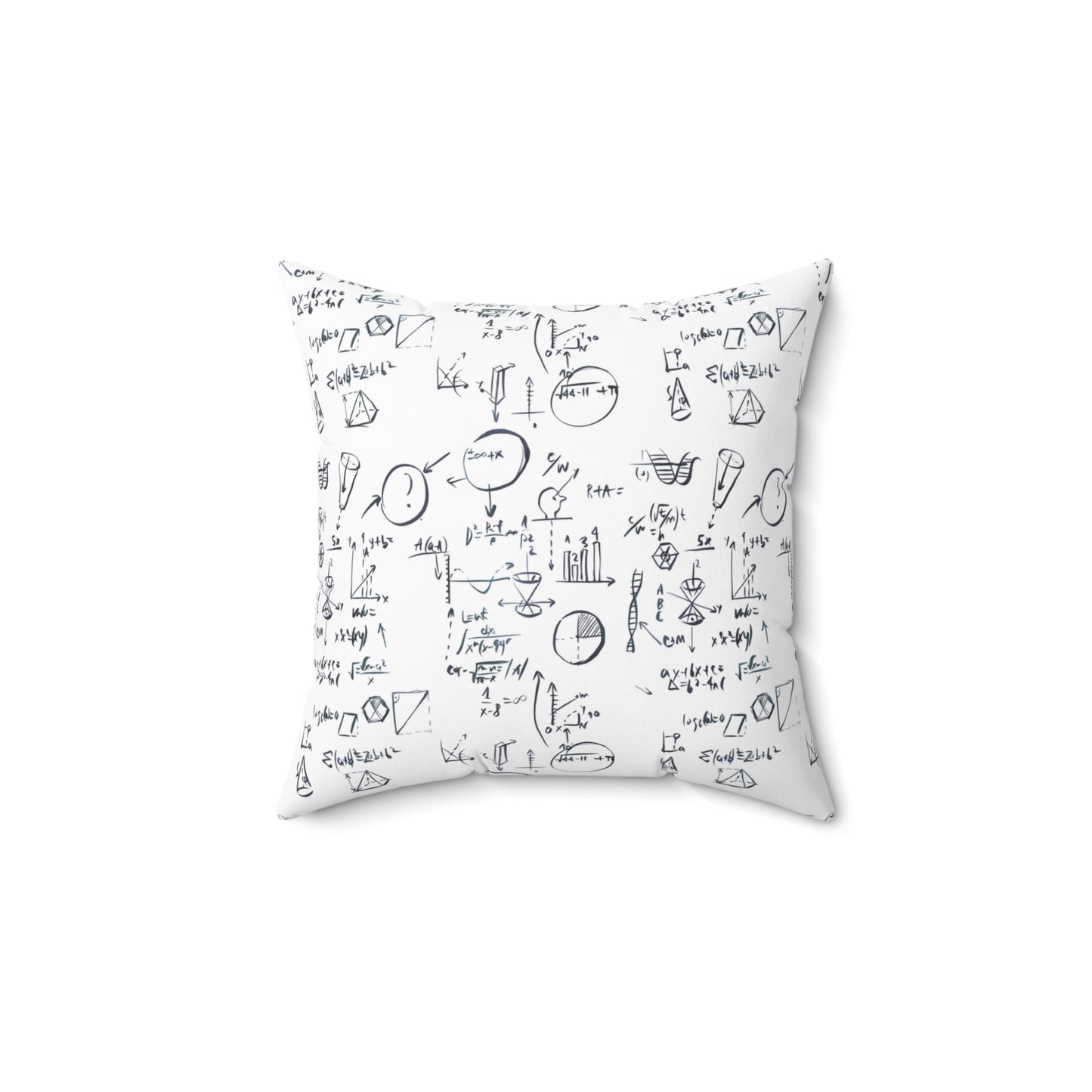 Spun Polyester Square Pillow, Scientific Cushion