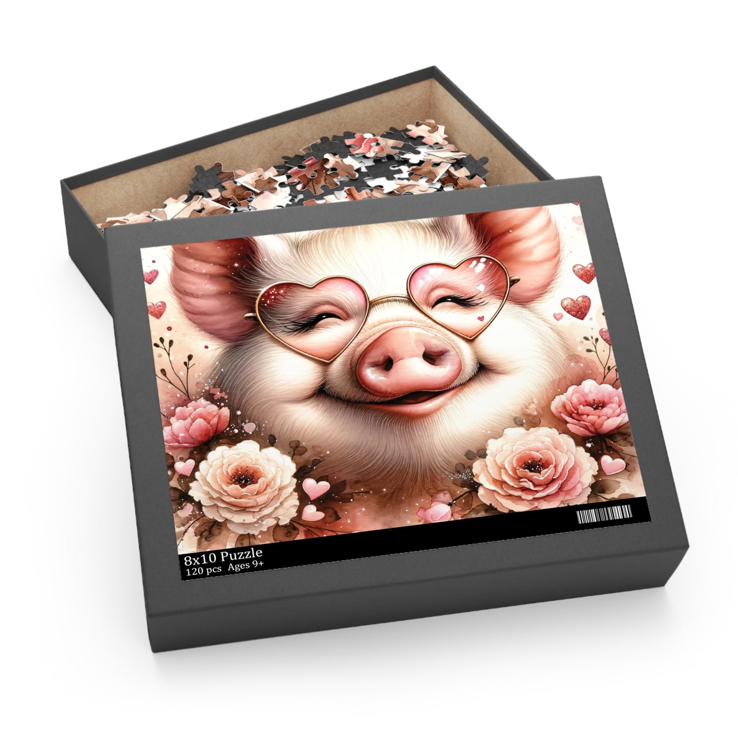 Puzzle, Pig, Rose Coloured Glasses  (120, 252, 500-Piece) awd-626