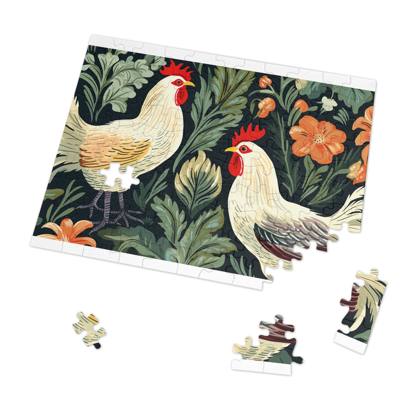 Jigsaw Puzzle, Chicken/Rooster, Personalised/Non-Personalised (30, 110, 252, 500,1000-Piece)