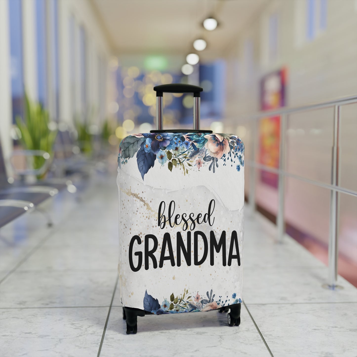 Luggage Cover, Floral, Blessed Grandma, awd-729