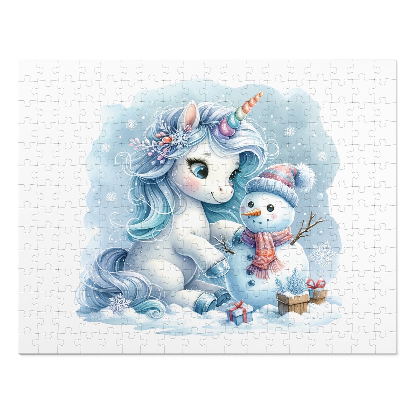 Jigsaw Puzzle, Christmas, Unicorn, Personalised/Non-Personalised (30, 110, 252, 500,1000-Piece)