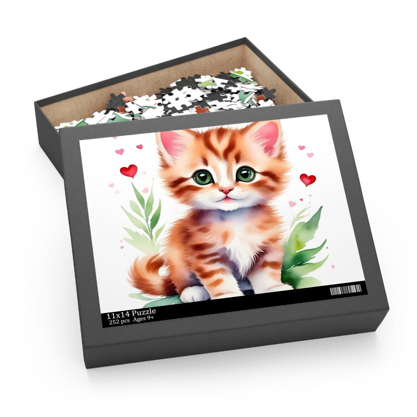 Personalised/Non-Personalised Puzzle, Cat (120, 252, 500-Piece)