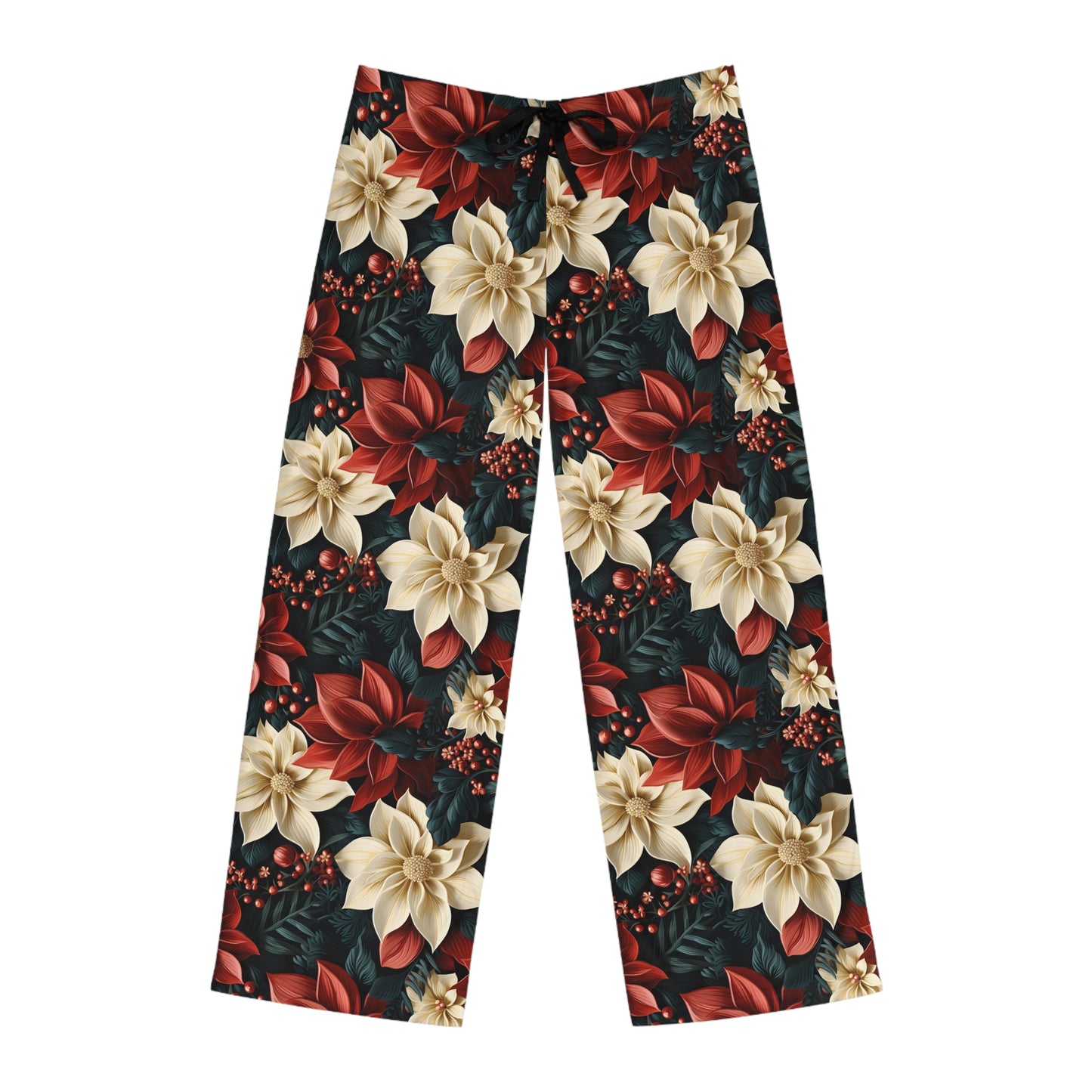 Men's Pajama Pants, Poinsettia, Sleepwear Bottoms