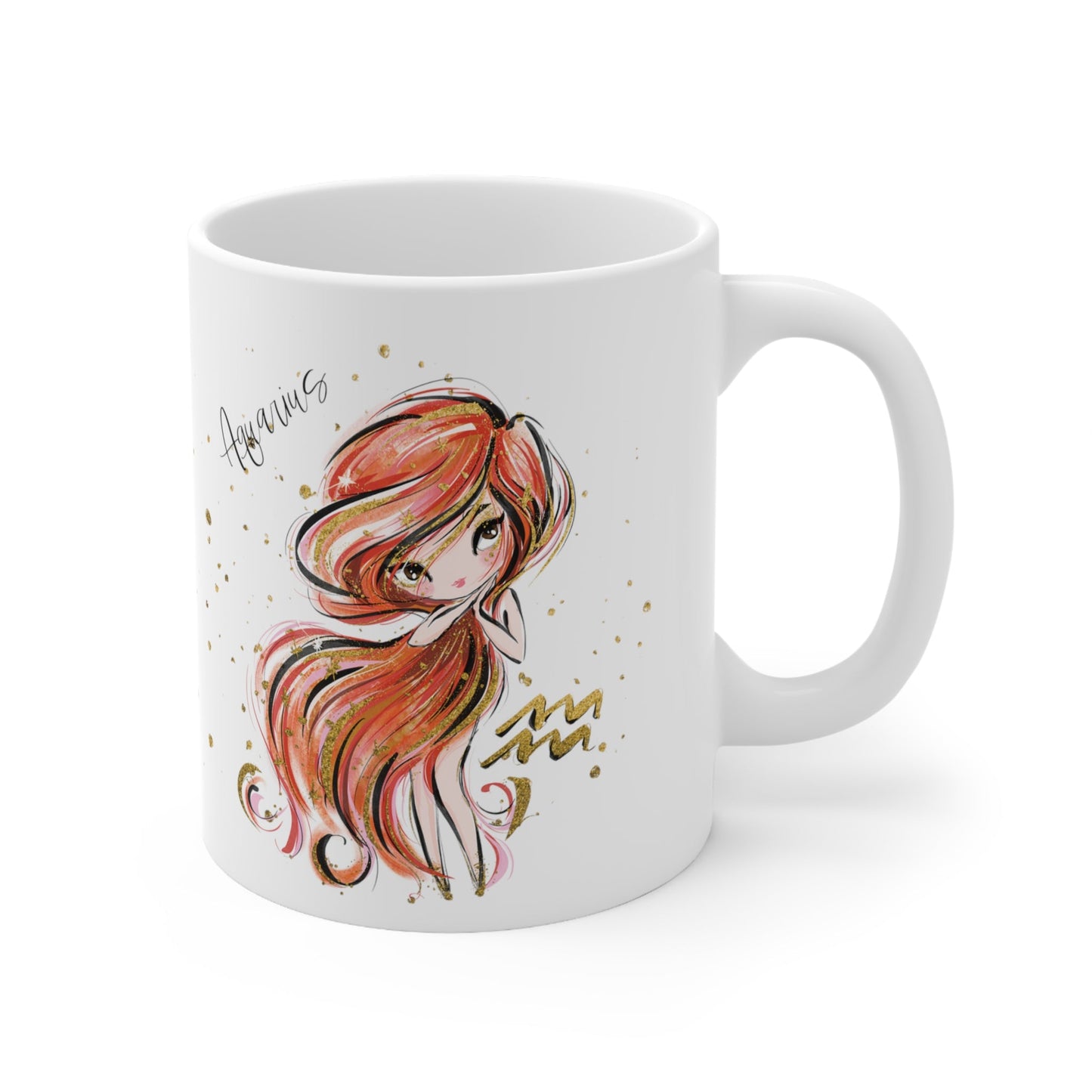 Zodiac Sign, Aquarius, Ceramic Mug 11oz - Personalised/Non Personalised