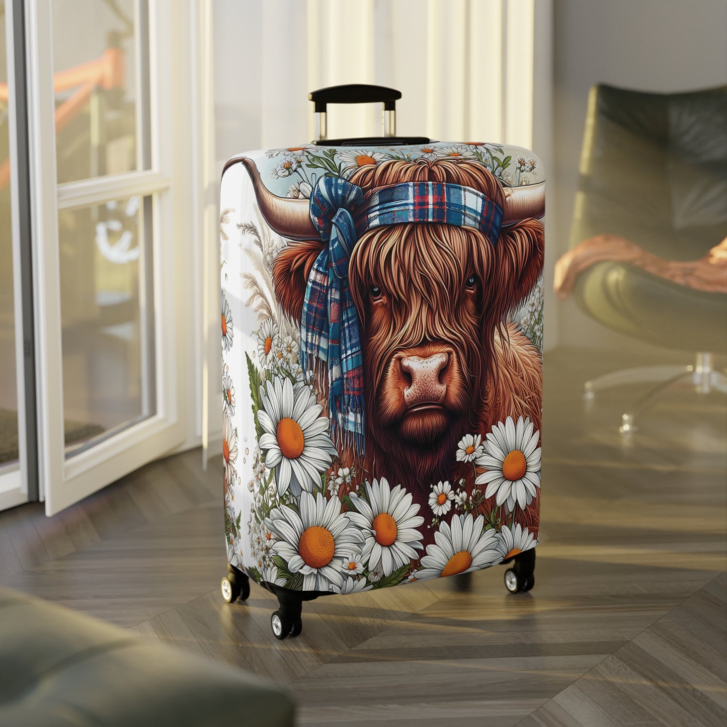 Luggage Cover, Highland Cow, awd-435