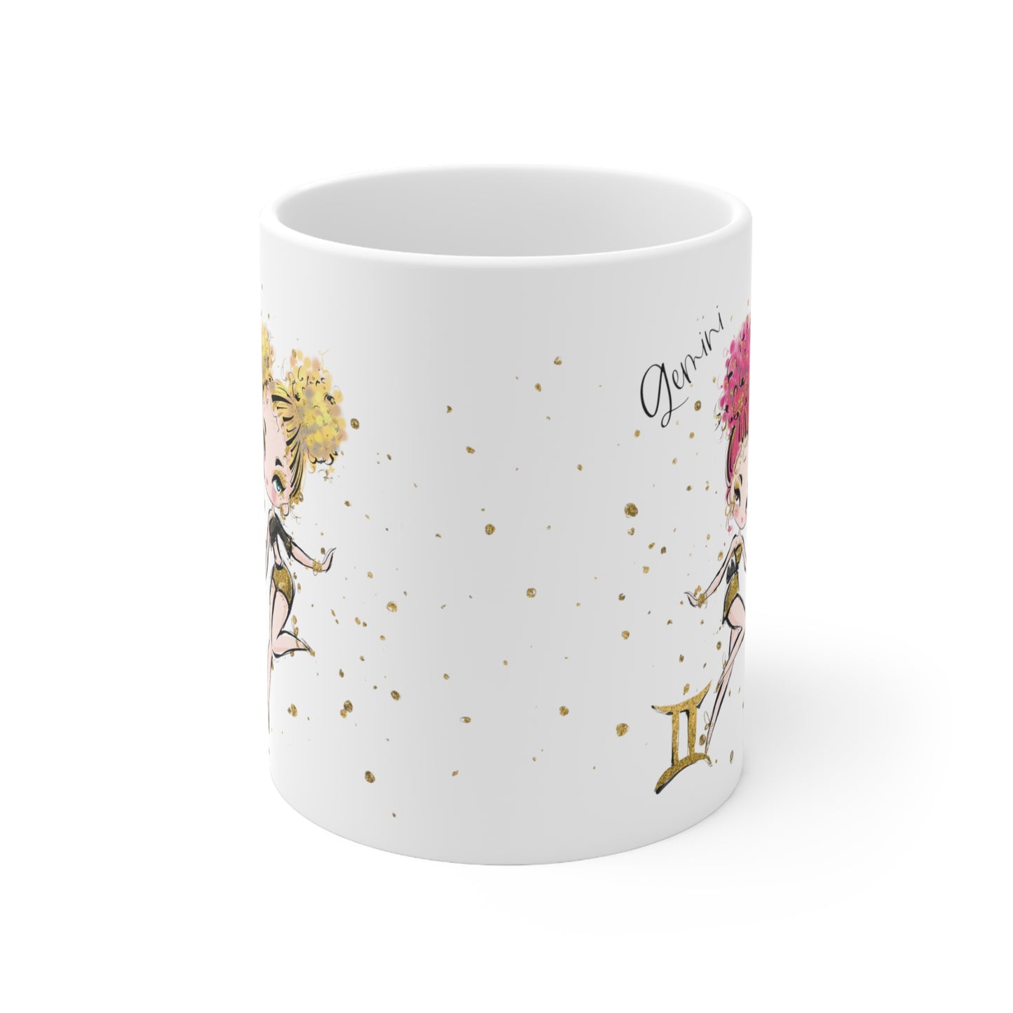 Personalised/Non Personalised Zodiac Sign, Gemini, Ceramic Mug 11oz