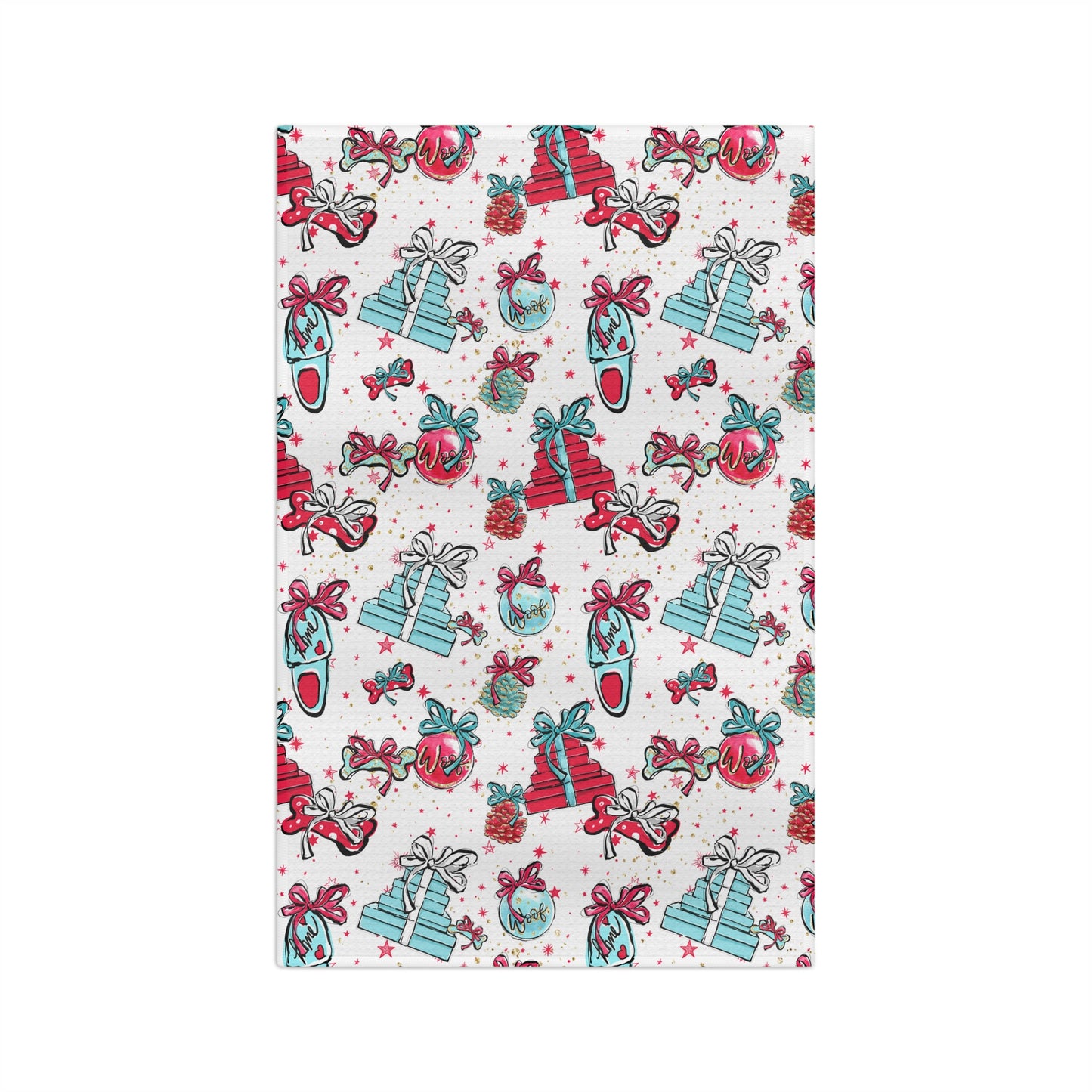 Microfiber Tea Towel Doggie Christmas