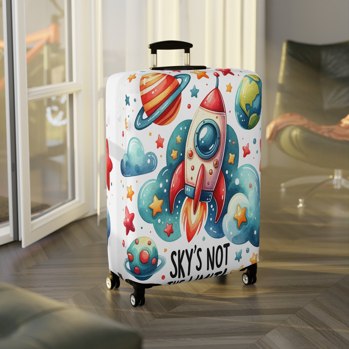 Luggage Cover, Rocket, Sky's not the Limit, awd-340