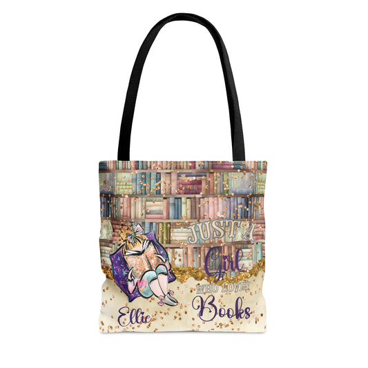 Personalised Tote Bag, Just A Girl Who Loves Books, Blonde Hair  Tote bag