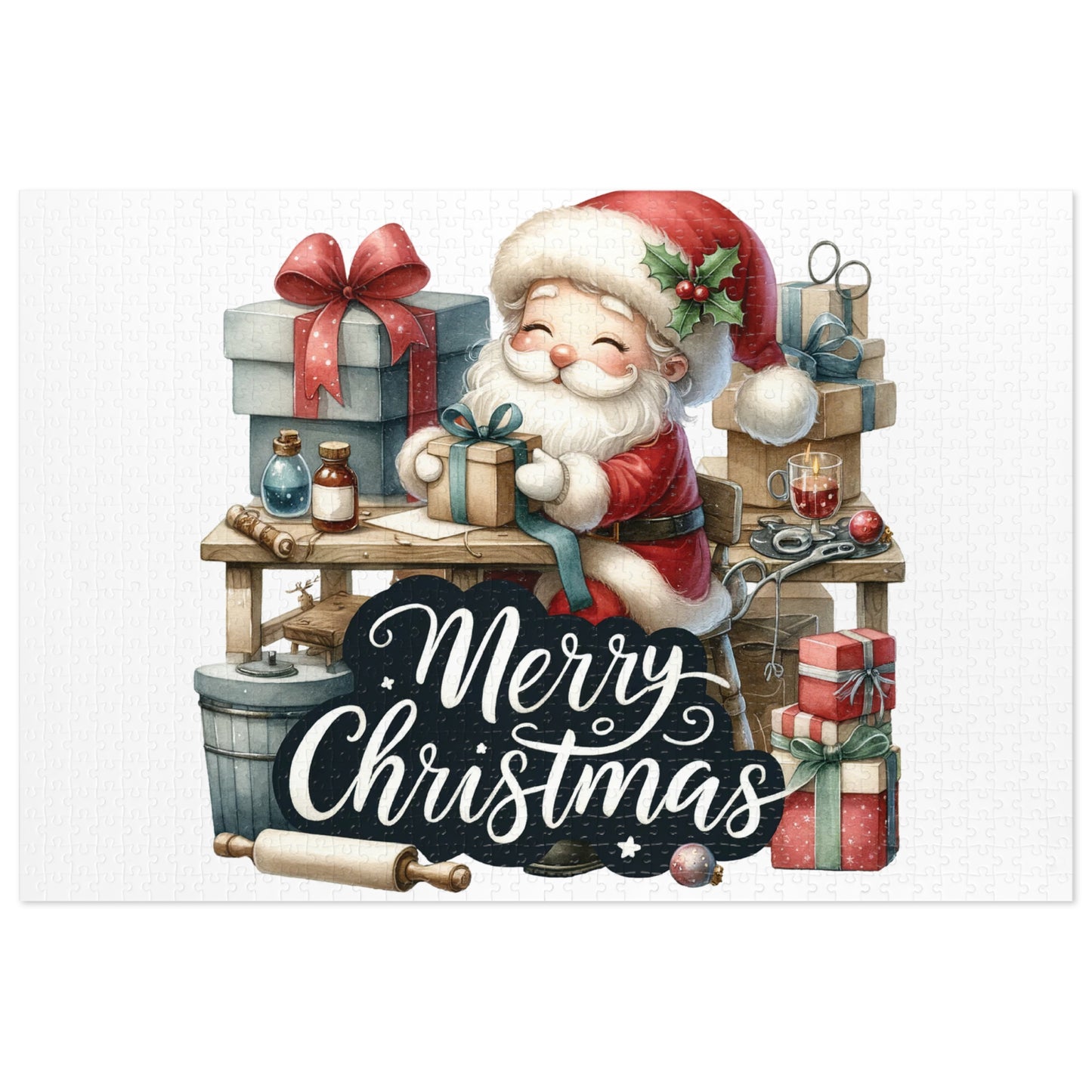 Jigsaw Puzzle, Christmas, Santa, Personalised/Non-Personalised (30, 110, 252, 500,1000-Piece)