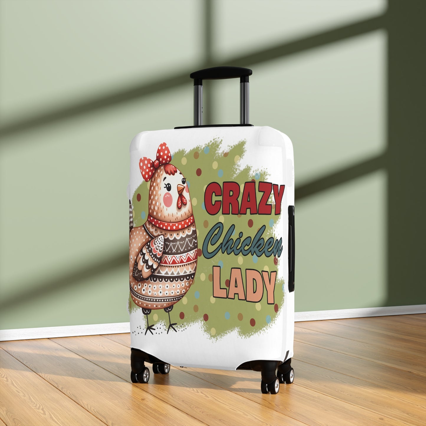 Luggage Cover, Chicken, Crazy Chicken Lady, awd-1265