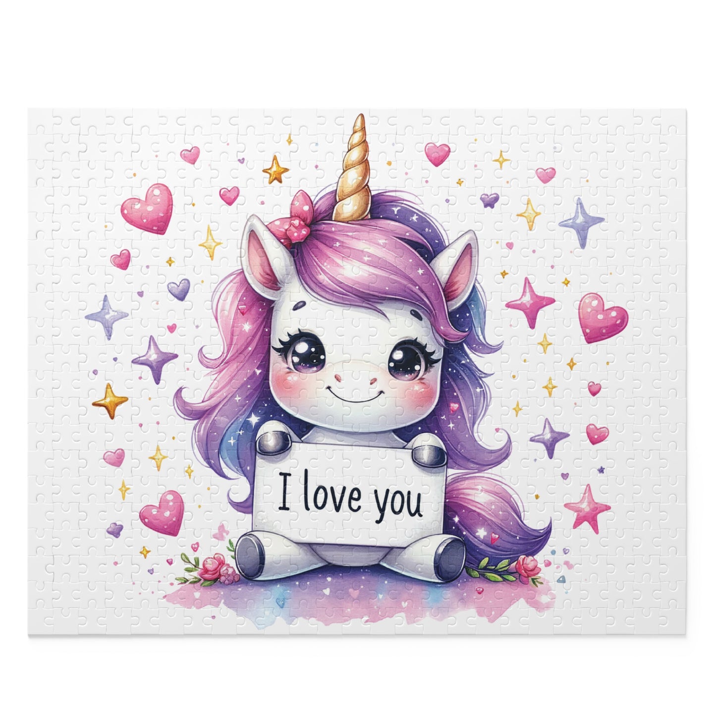 Personalised/Non-Personalised Puzzle, Unicorn (120, 252, 500-Piece)