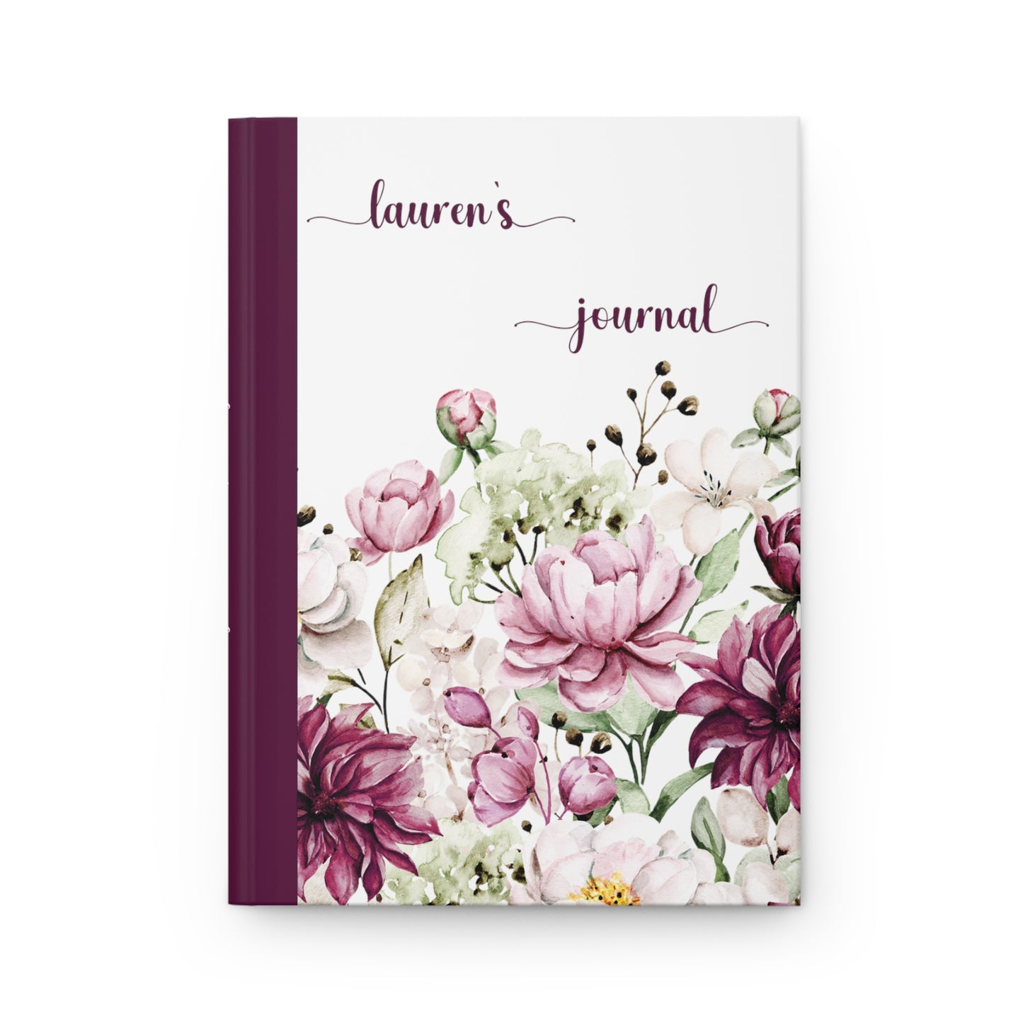 Personalised Hardcover Journal Matte, Wildflowers