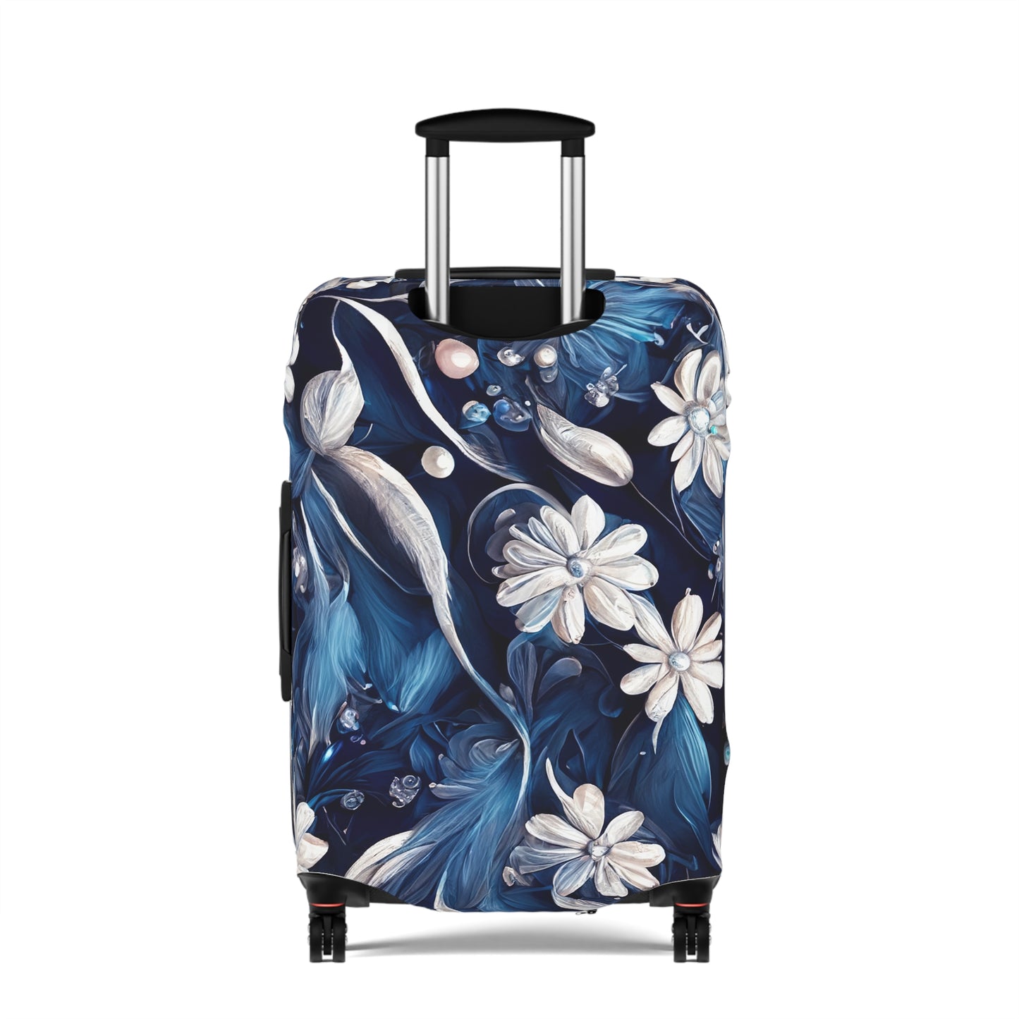 Luggage Cover, Blue Floral