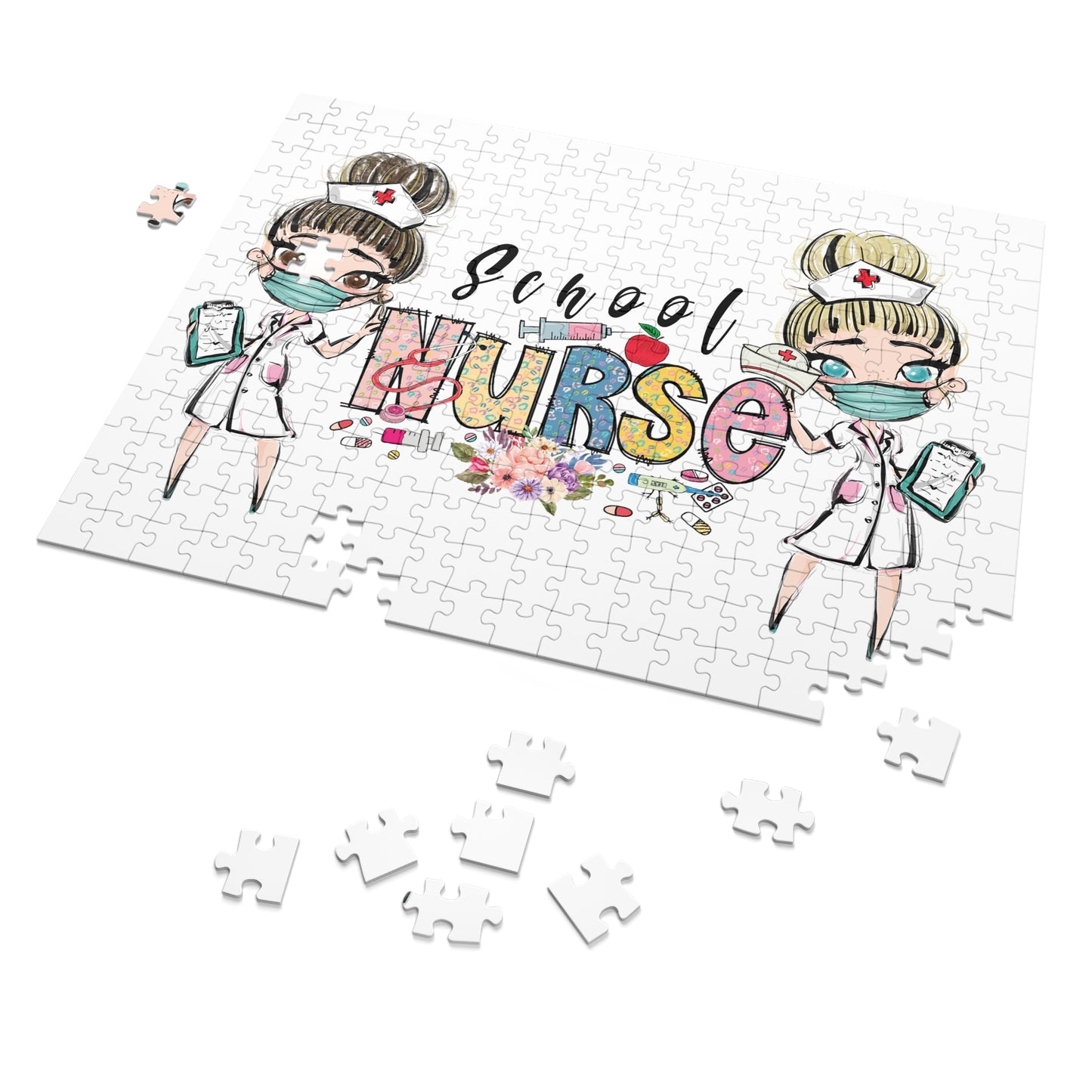 Puzzle, Nurse, School Nurse Personalised/Non-Personalised (30, 110, 252, 500,1000-Piece) awd-636