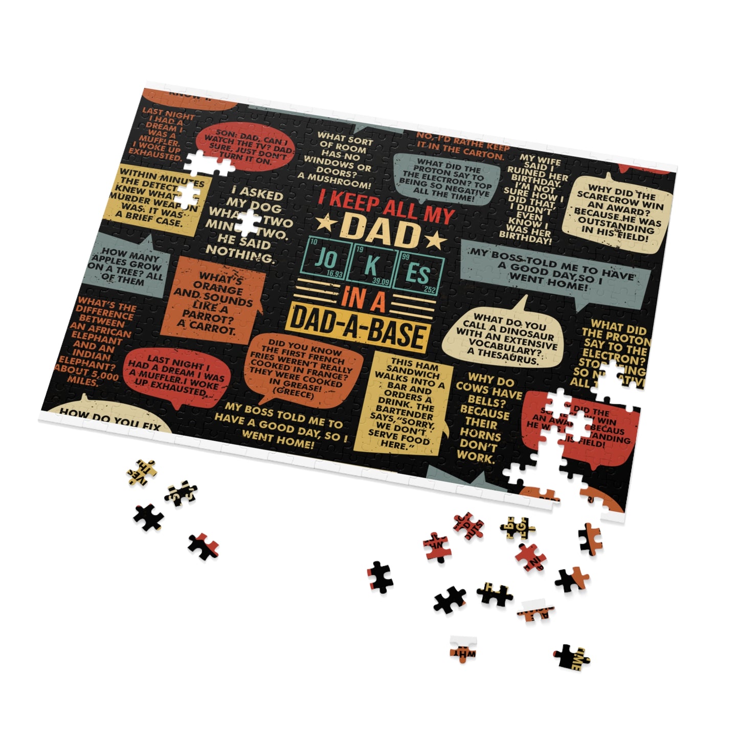 Jigsaw Puzzle, Dad Jokes, Personalised/Non-Personalised (30, 110, 252, 500,1000-Piece)