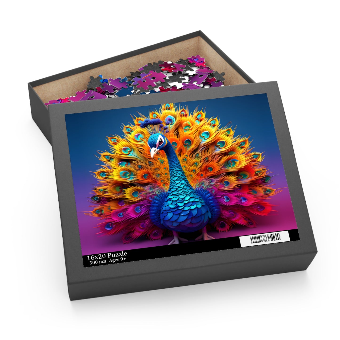 Personalised/Non-Personalised Puzzle, Peacock (120, 252, 500-Piece)