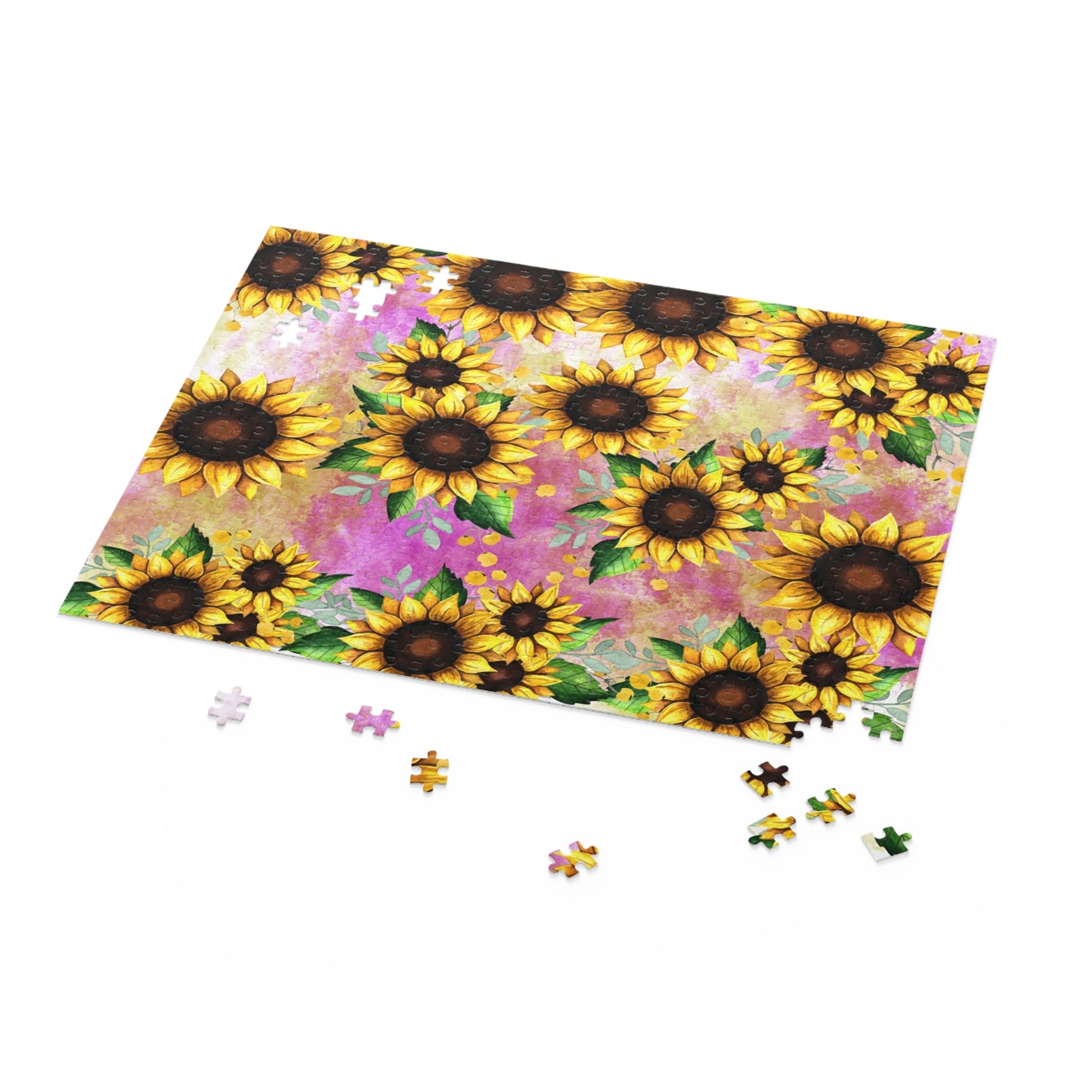 Personalised/Non-Personalised Puzzle, Sunflower (120, 252, 500-Piece)