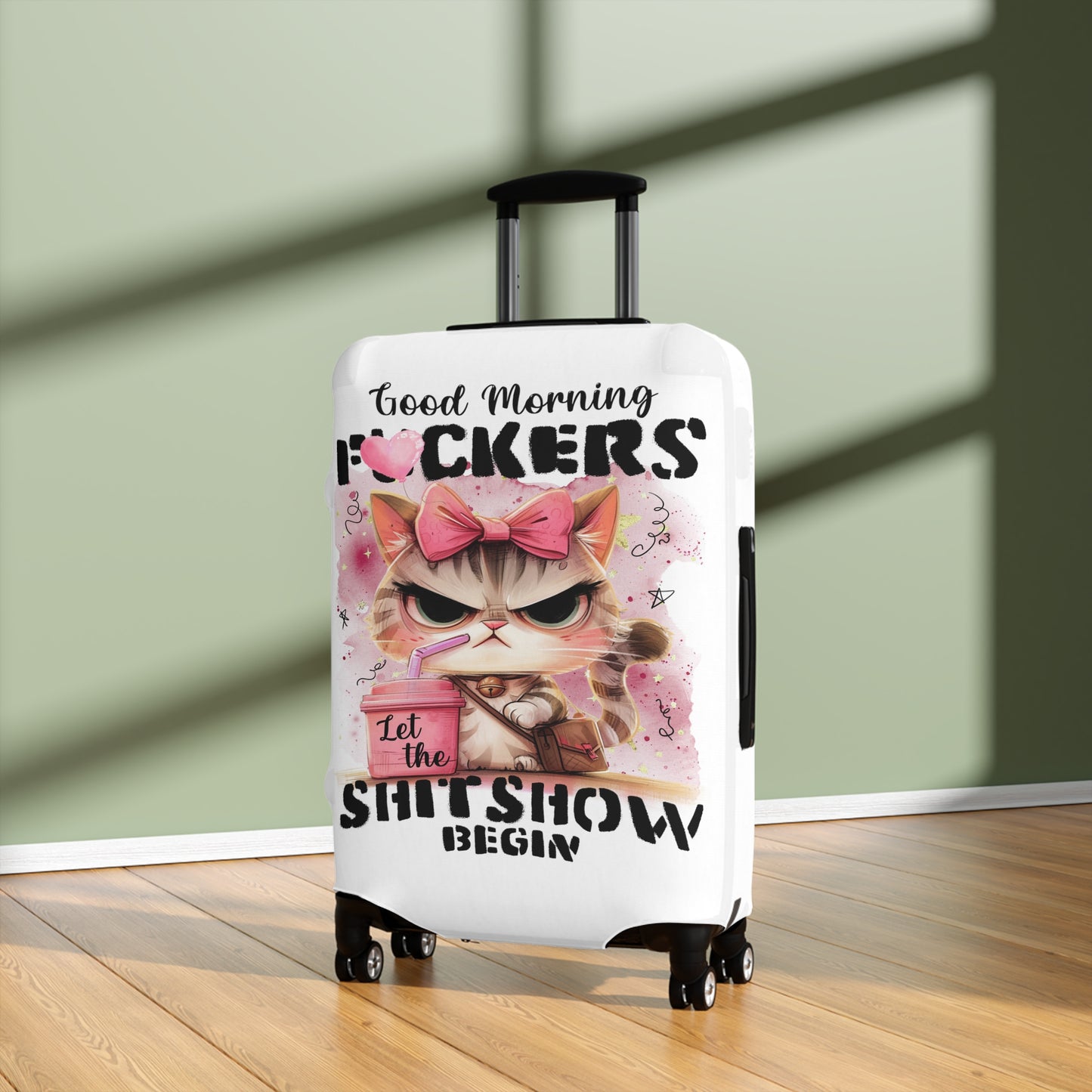 Luggage Cover, Cat, Funny Quote, awd-4013