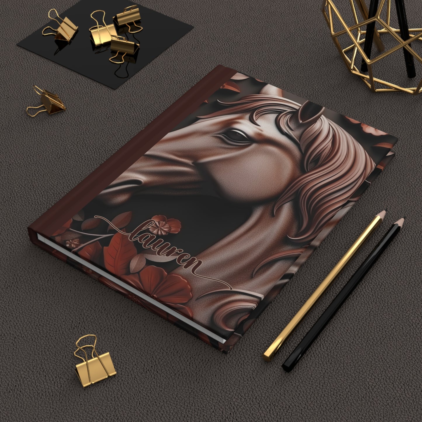 Personalised Hardcover Journal Matte, Country and Western, Horse, awd-1776