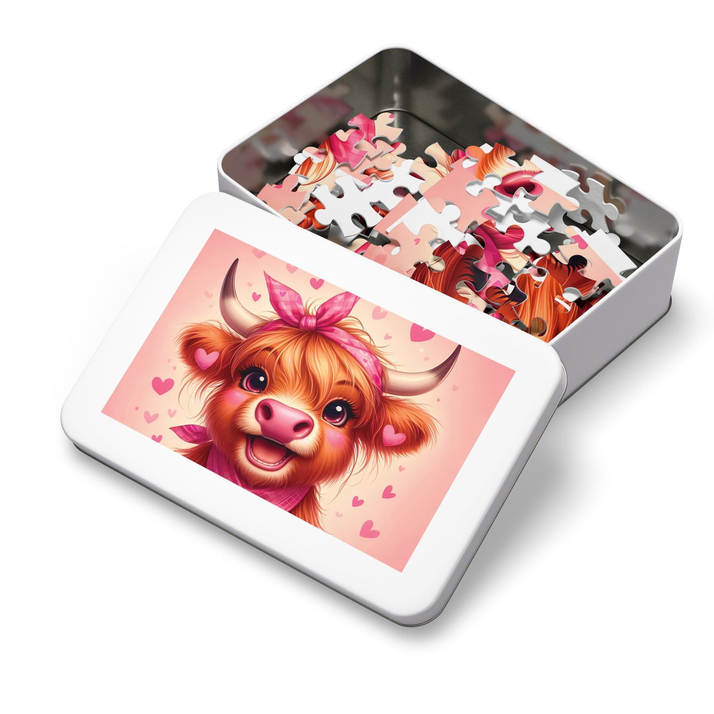 Puzzle, Highland Cow, Personalised/Non-Personalised (30, 110, 252, 500,1000-Piece) awd-616