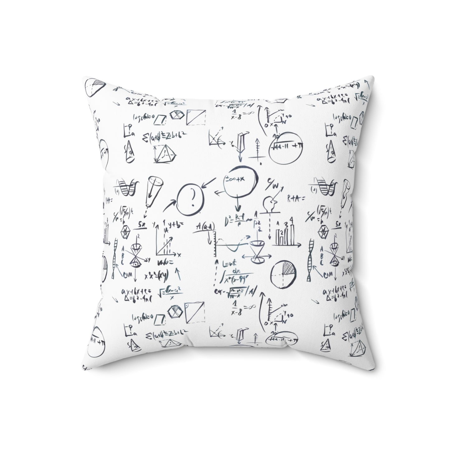 Spun Polyester Square Pillow, Scientific Cushion