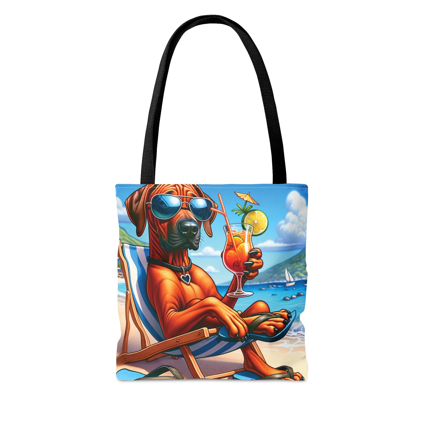 Tote Bag, Dog on Beach, Rhodesian Ridgeback, Tote bag, awd-1239