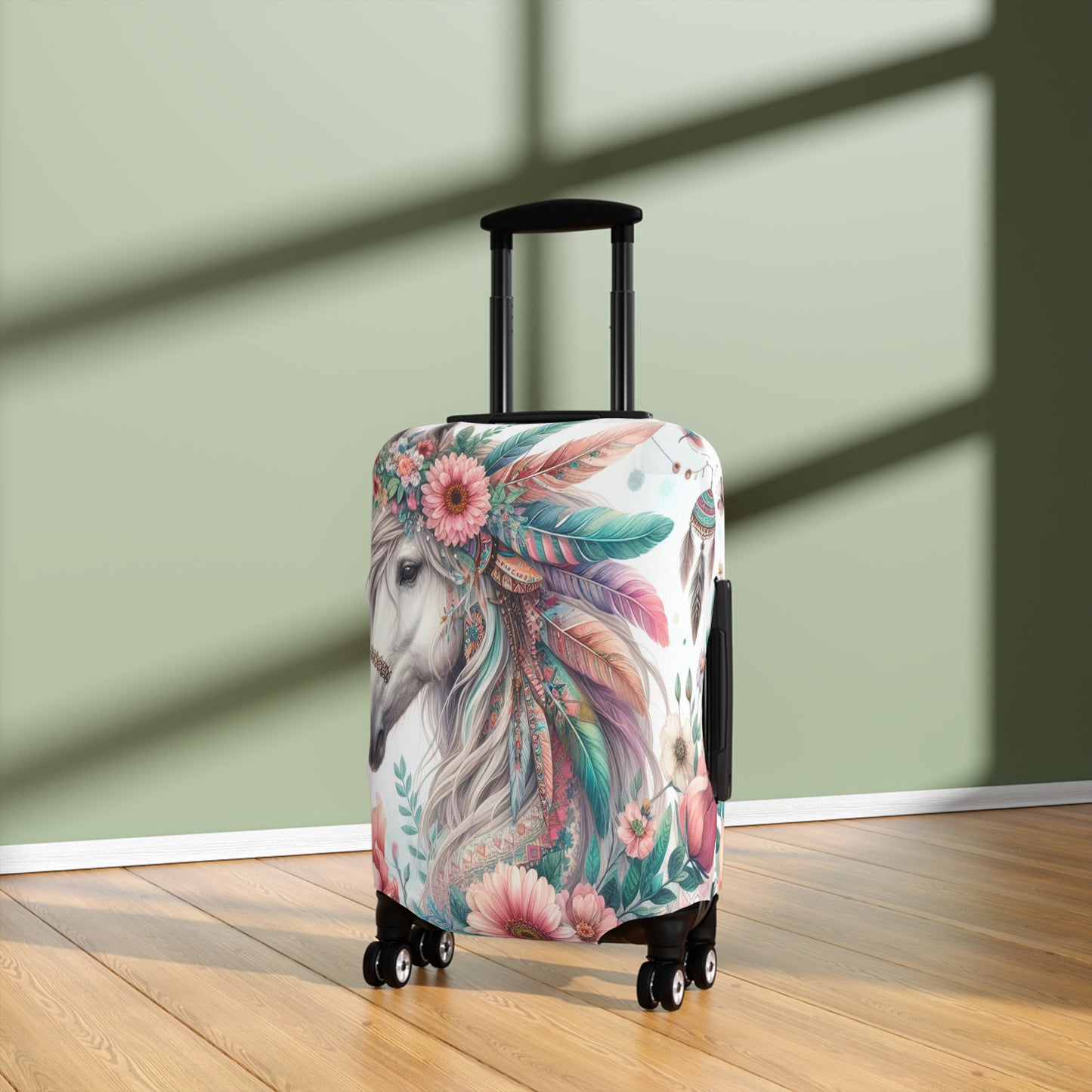 Luggage Cover, Country and Western, Boho Floral Horse, awd-1734