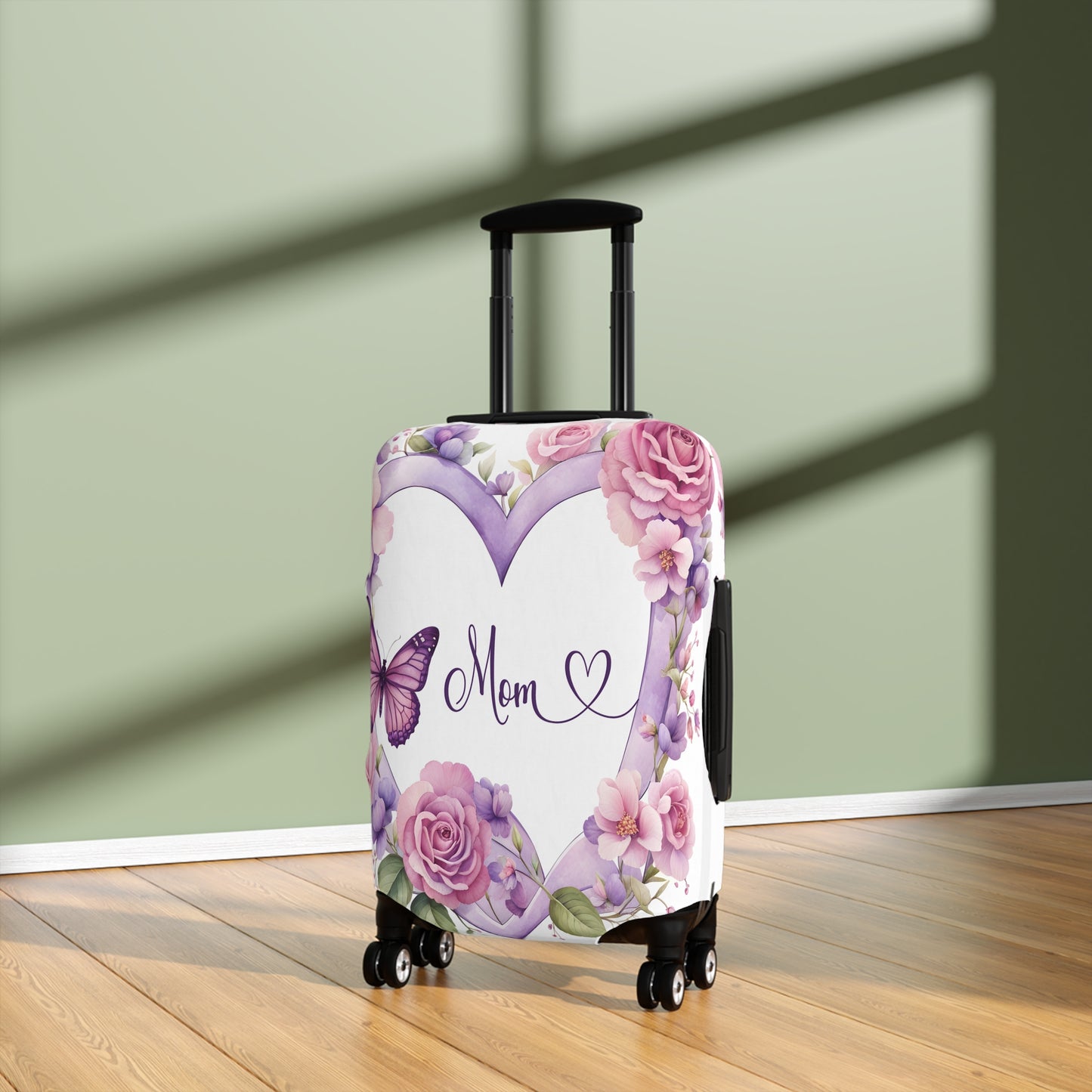 Luggage Cover, Butterfly Heart, Mom, awd-1662