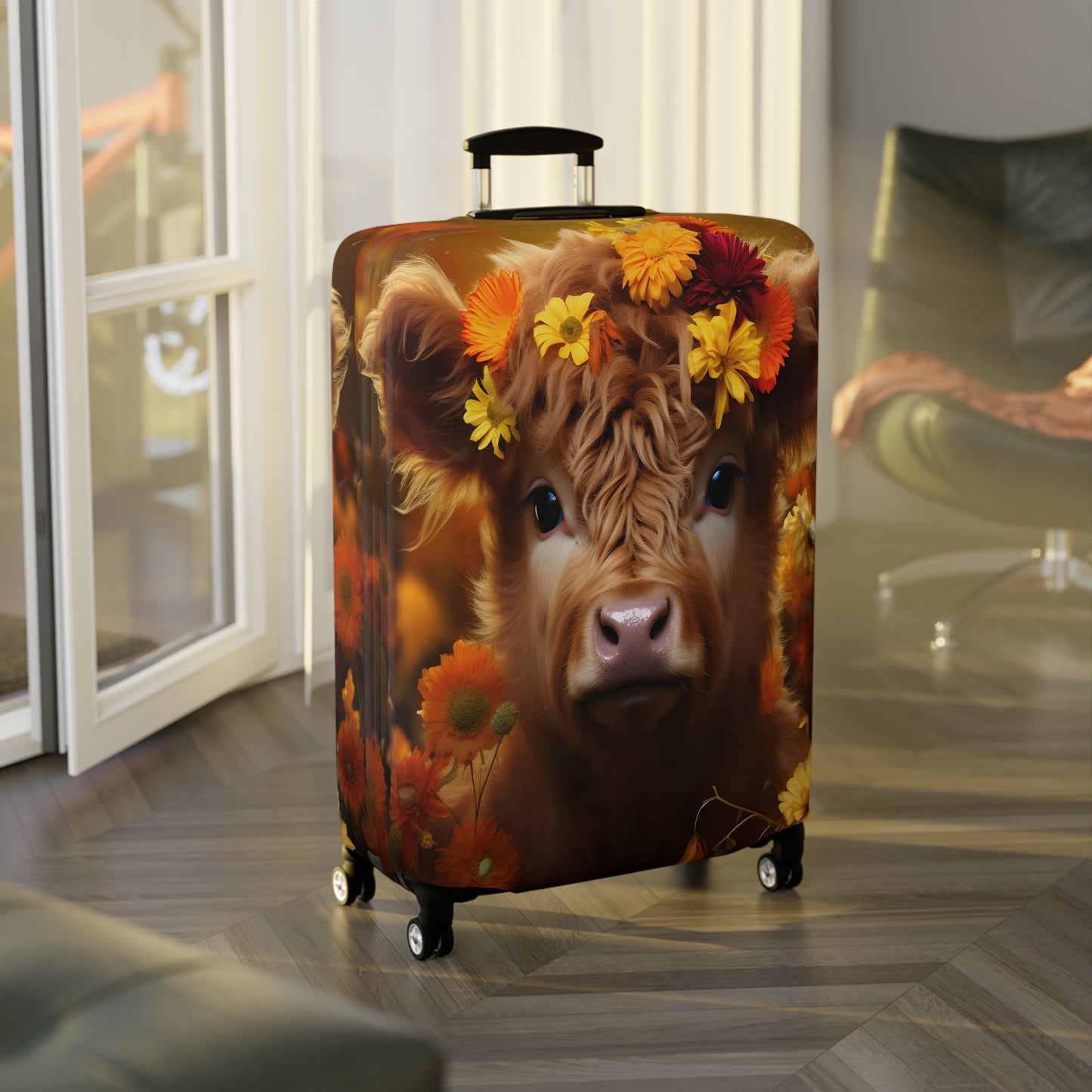 Luggage Cover, Highland Cow, awd-048