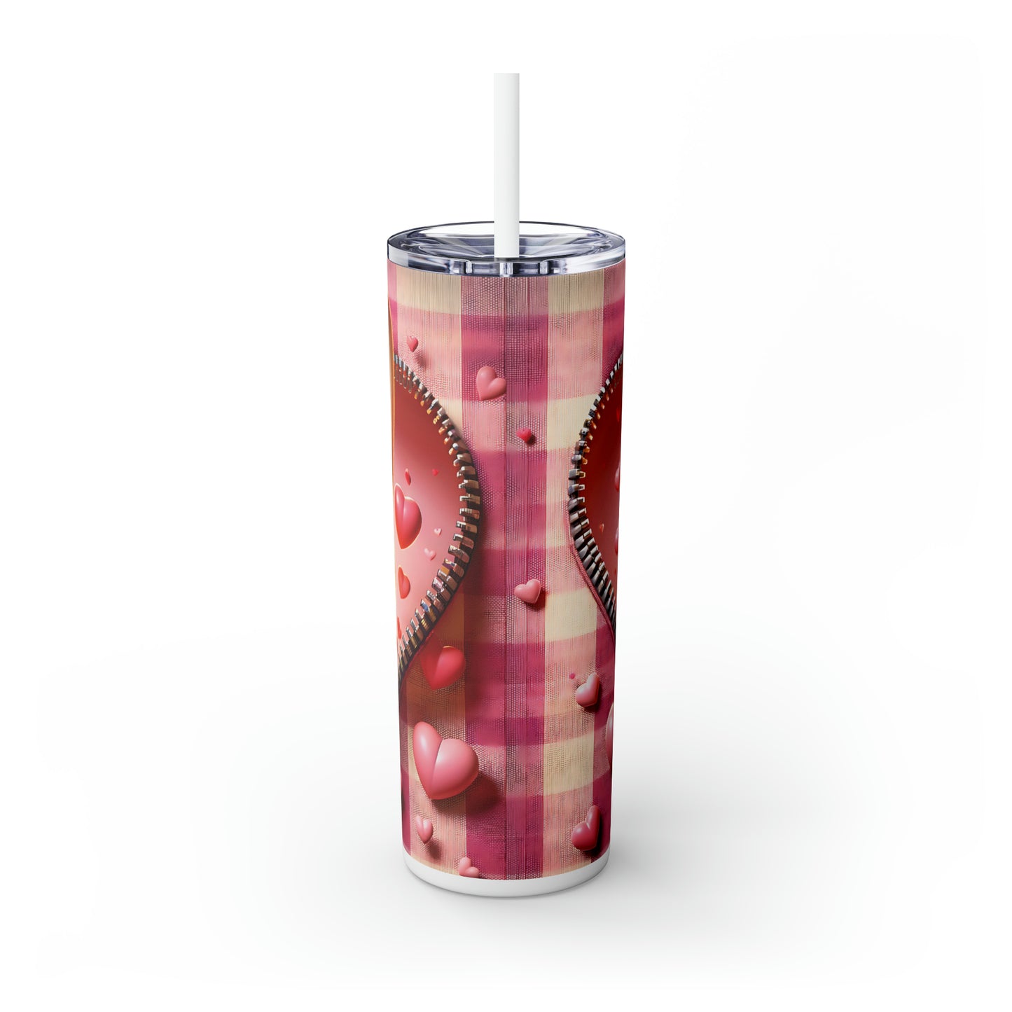 Skinny Tumbler with Straw, 20oz, Dog, Valentines Day, awd-1142