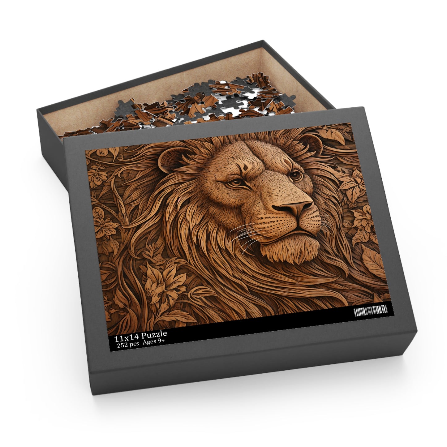 Personalised/Non-Personalised Puzzle, Lion (120, 252, 500-Piece)