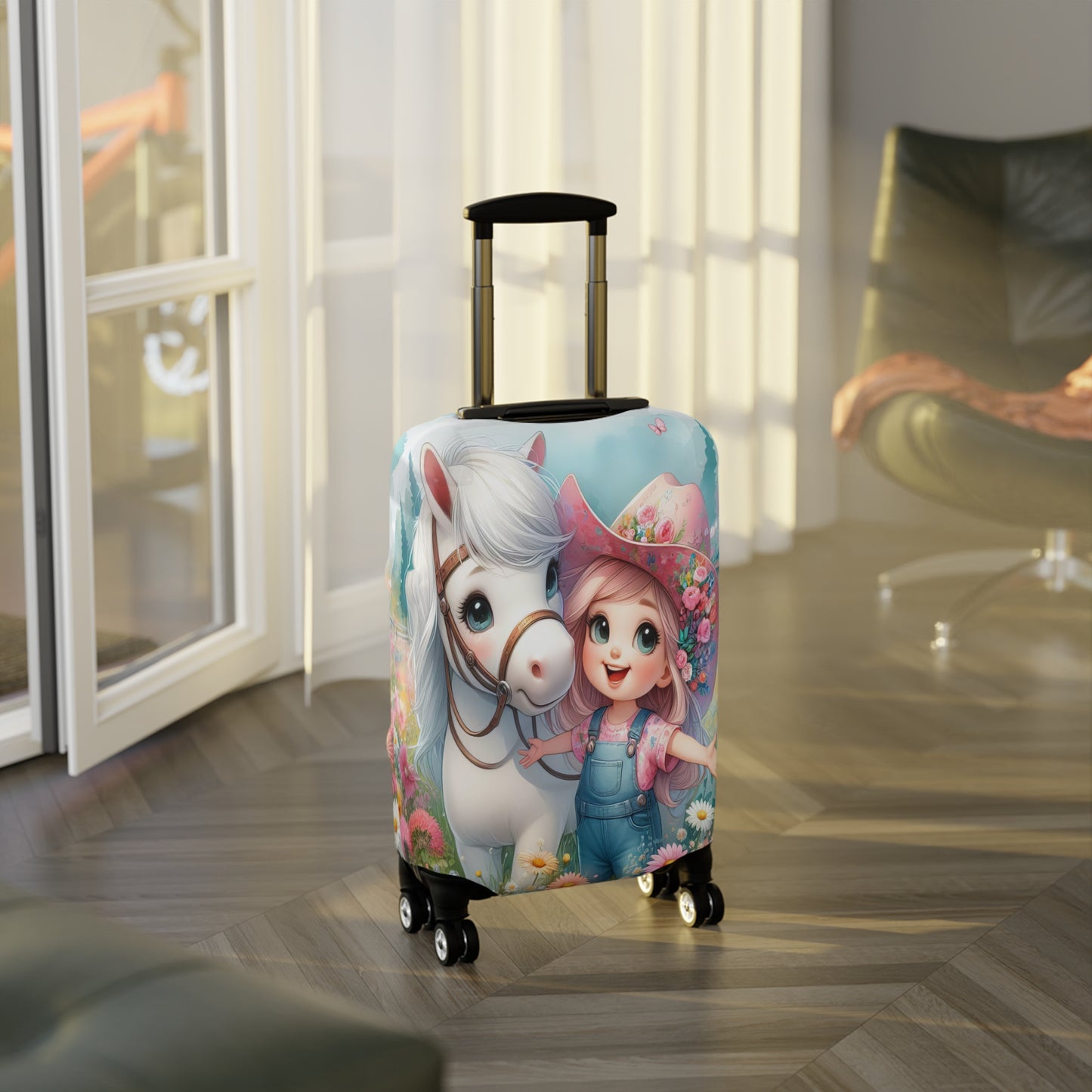 Luggage Cover, Just a Girl who Loves Horses, awd-3070