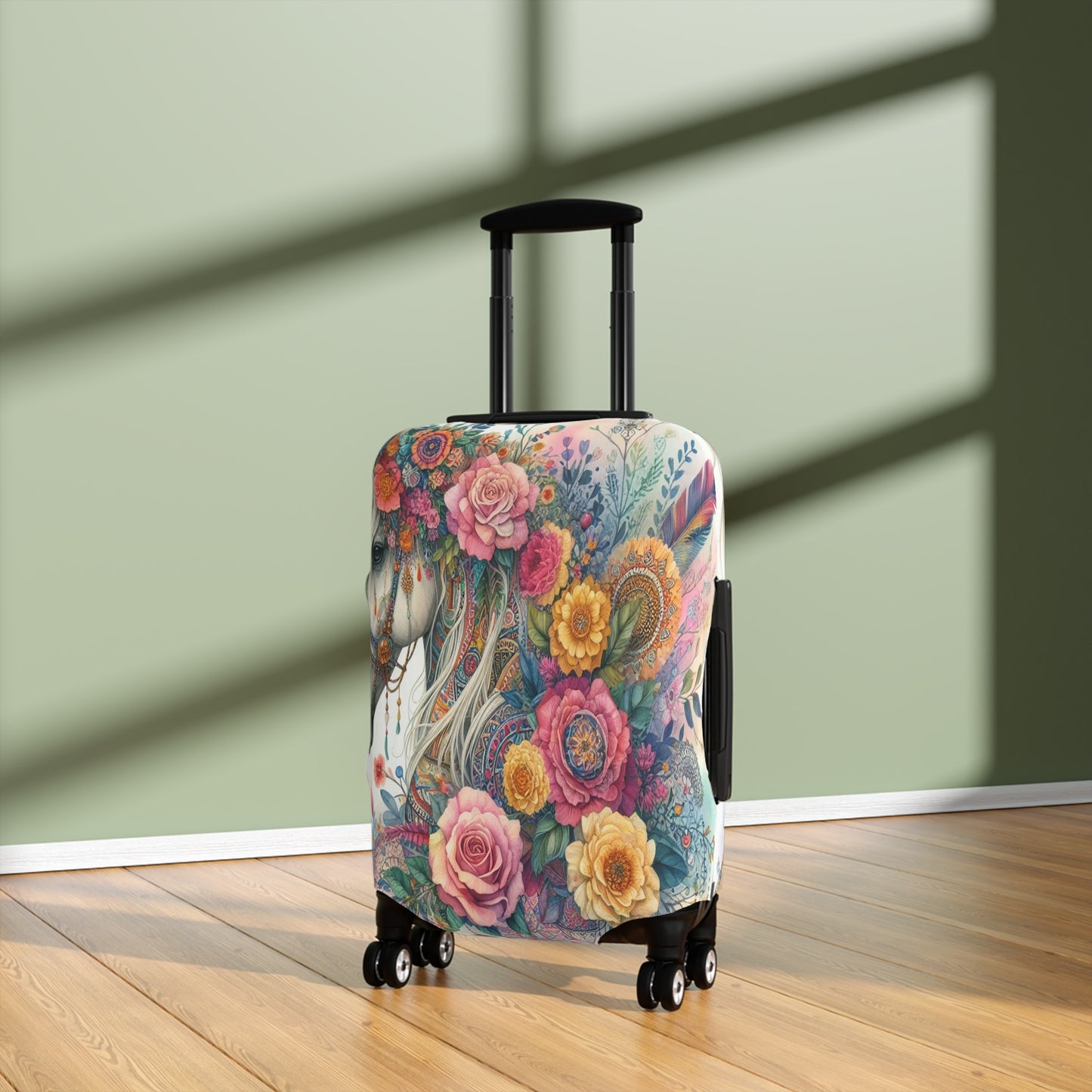 Luggage Cover, Country and Western, Boho Floral Horse, awd-1741