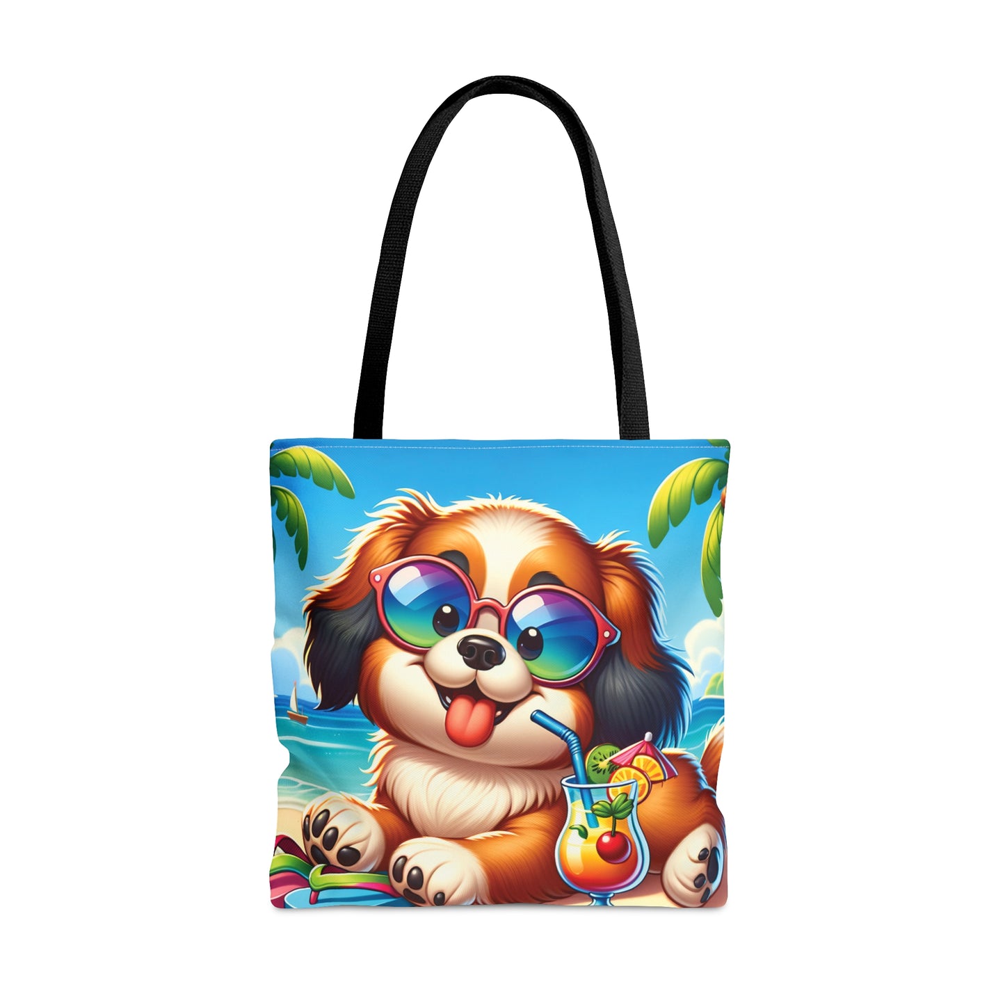 Tote Bag, Dog on Beach, Tibetan Spaniel, Tote bag, awd-1252