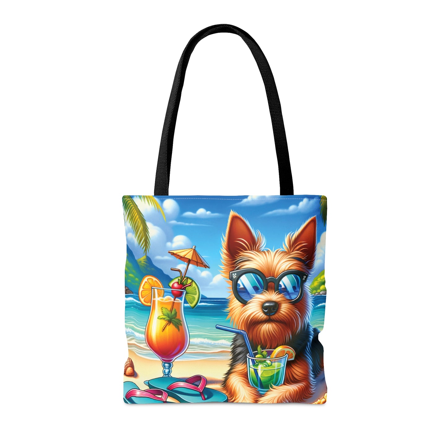 Tote Bag, Dog on Beach, Australian Terrier, Tote bag, awd-1112