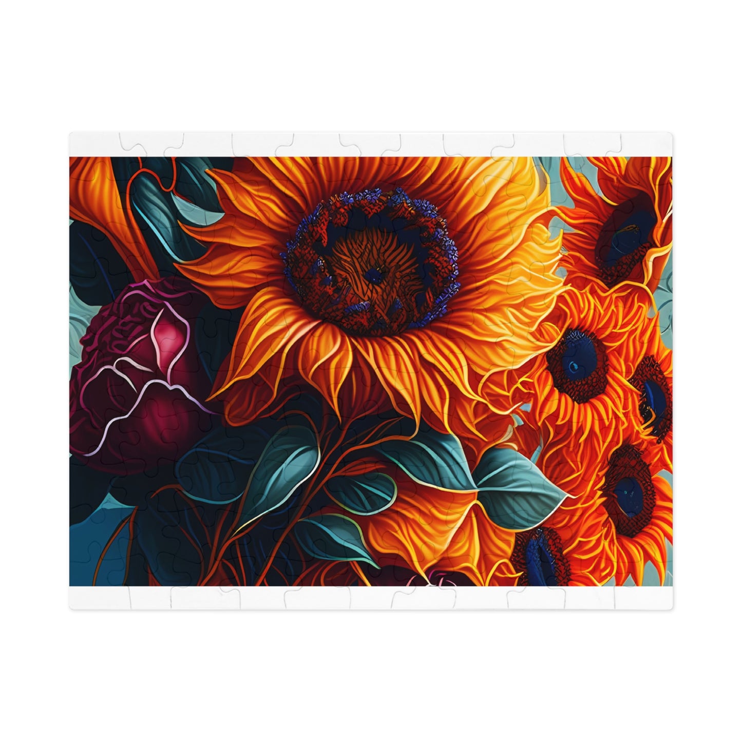 Puzzle, Sunflower, Personalised/Non-Personalised (30, 110, 252, 500,1000-Piece) awd-625