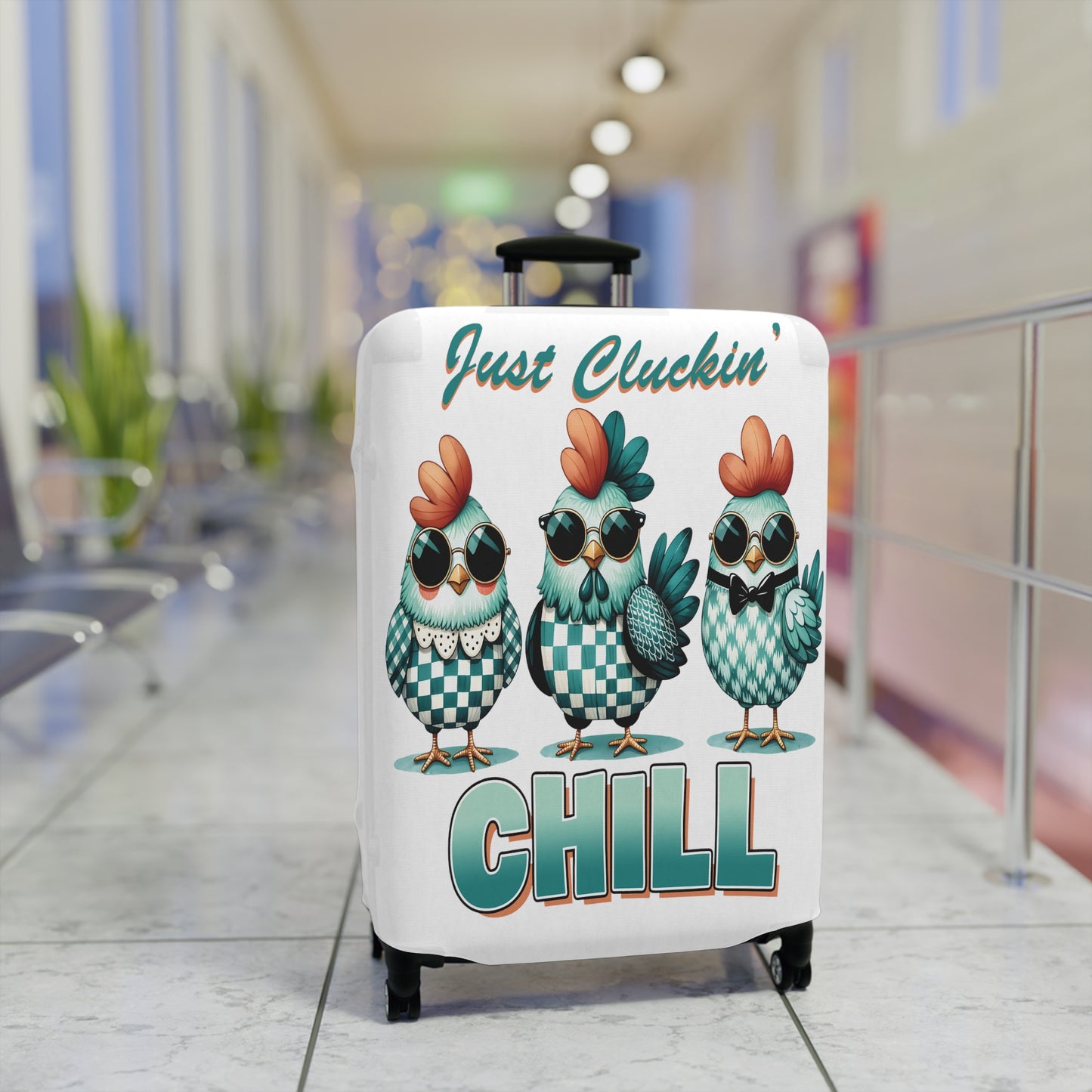 Luggage Cover, Chicken, Just Cluckin' Chill, awd-1255