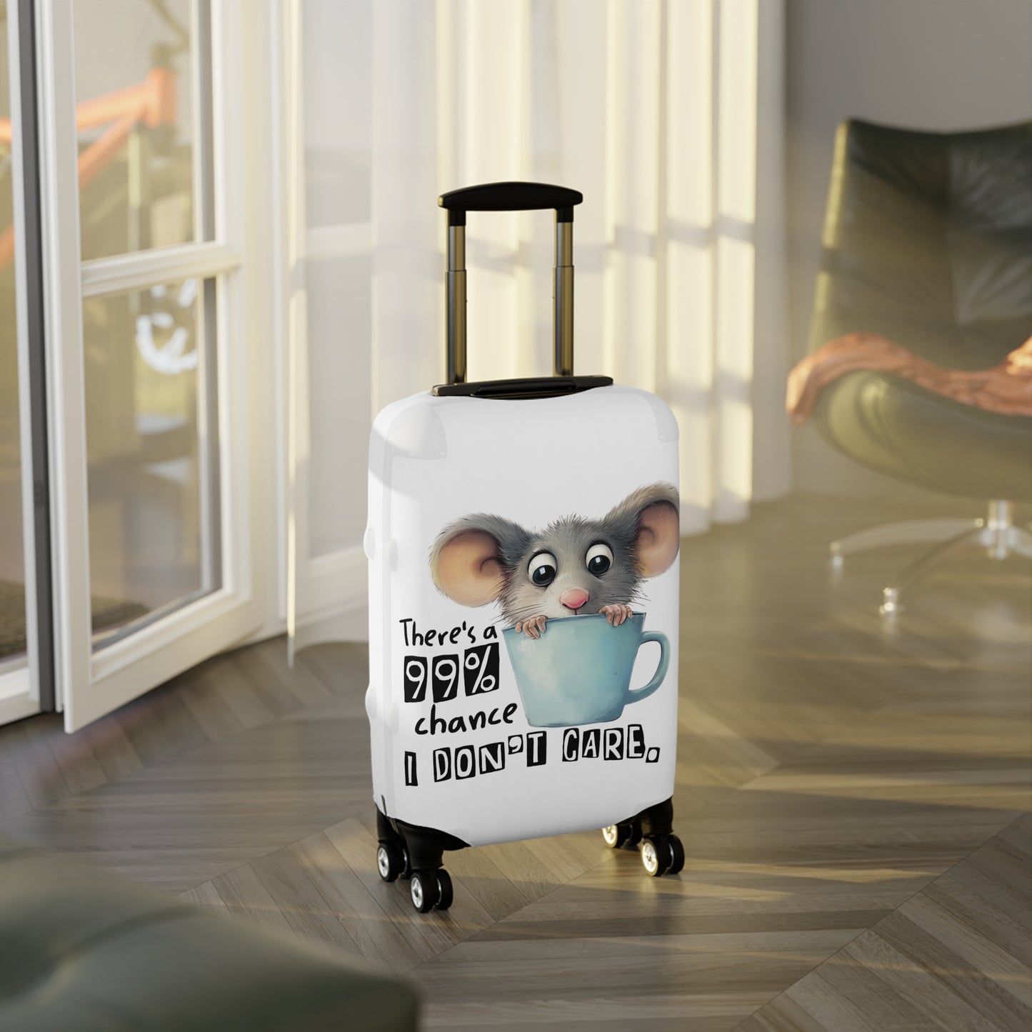 Luggage Cover, Mouse, There's a 99% chance I don't care, awd-4009